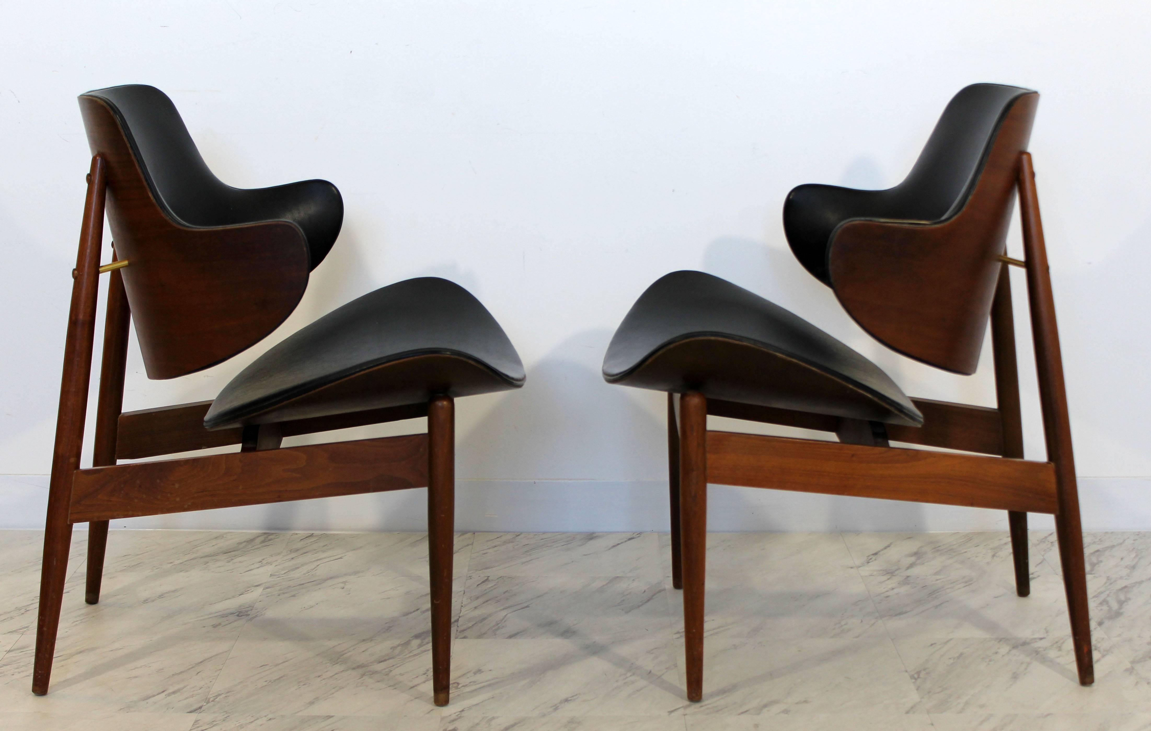 Mid-Century Modern Kodawood Set 4 Lounge Dining Chairs Seymour J. Wiener In Good Condition In Keego Harbor, MI