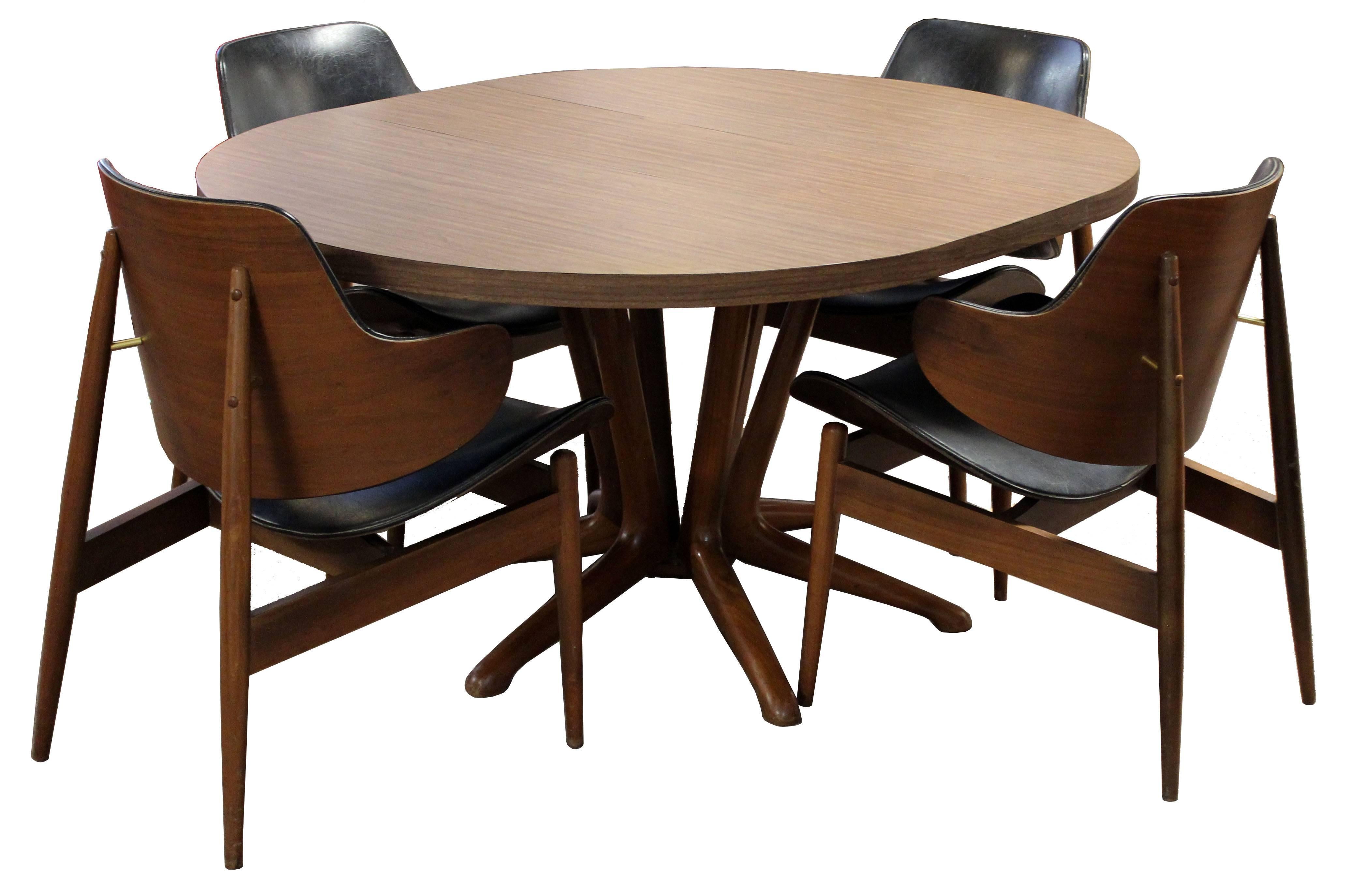 Mid-Century Modern Kodawood Set 4 Lounge Dining Chairs Seymour J. Wiener 2