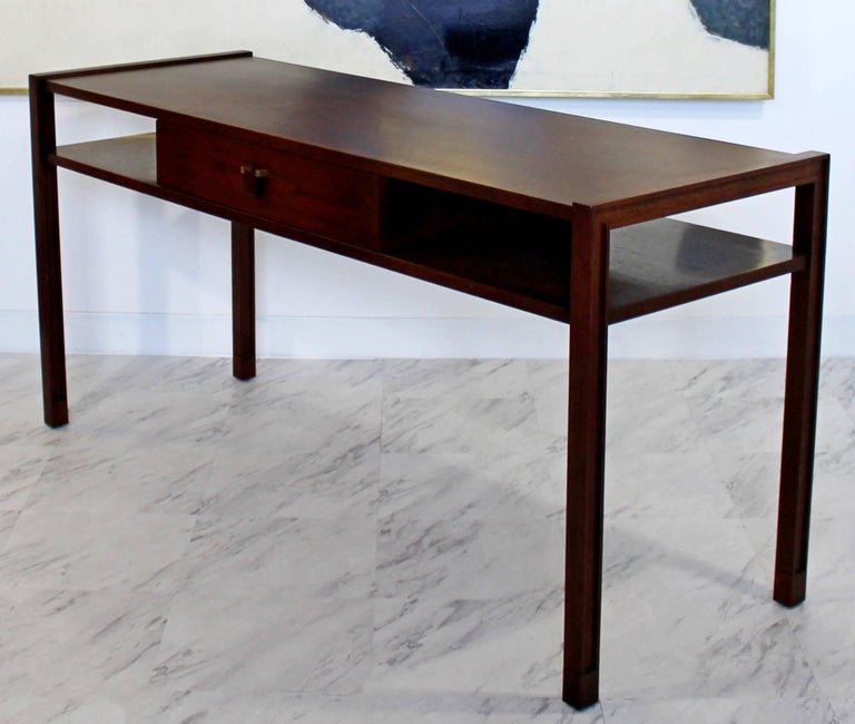 MidCentury Modern Edward Wormley for Dunbar Sofa Console Table Walnut