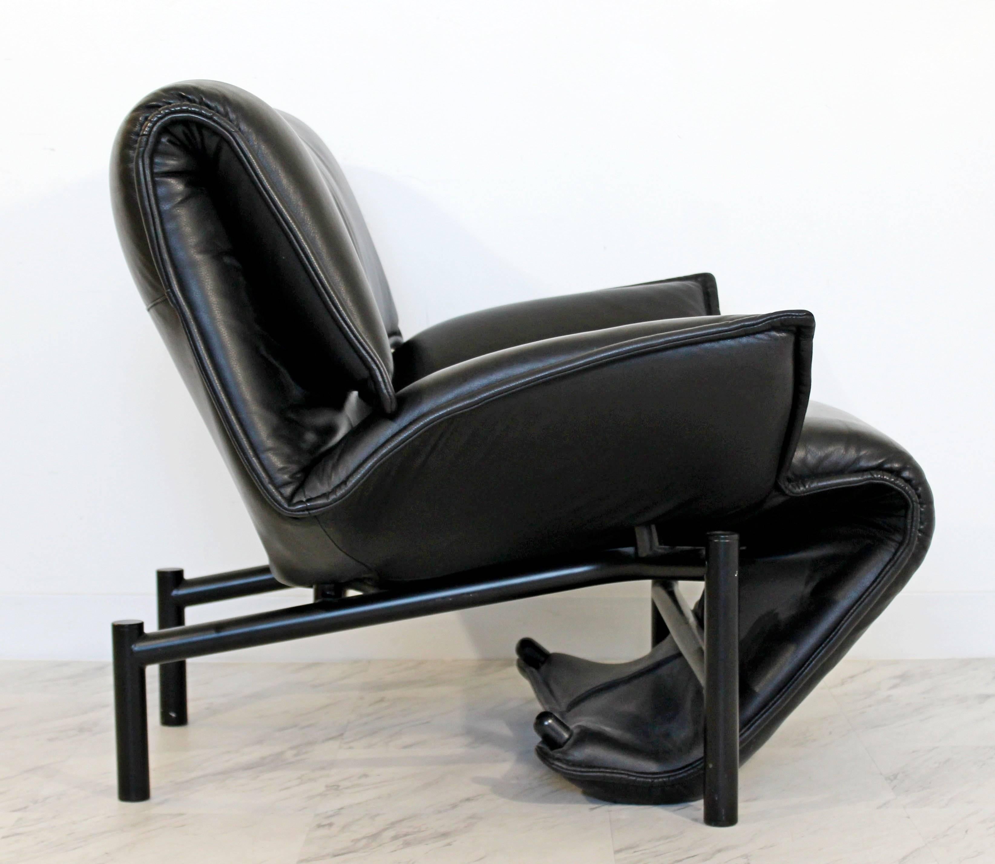 modern black recliner