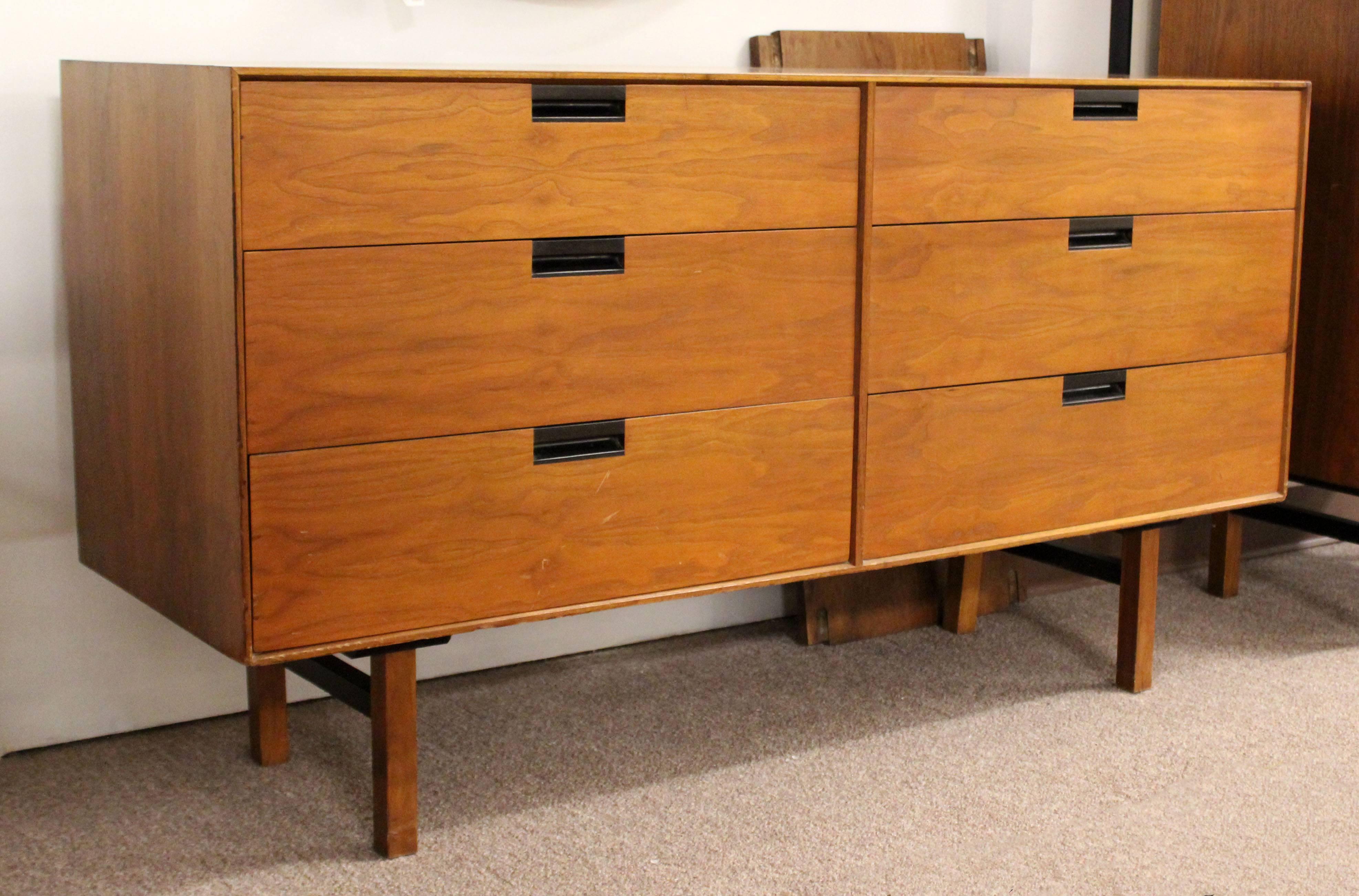 For your consideration is a gorgeous, six-drawer, lowboy dresser, or credenza by Milo Baughman for Arch Gordon, circa the 1950s. In excellent condition. The dimensions are 54 W x 18 D x 30 H.
 