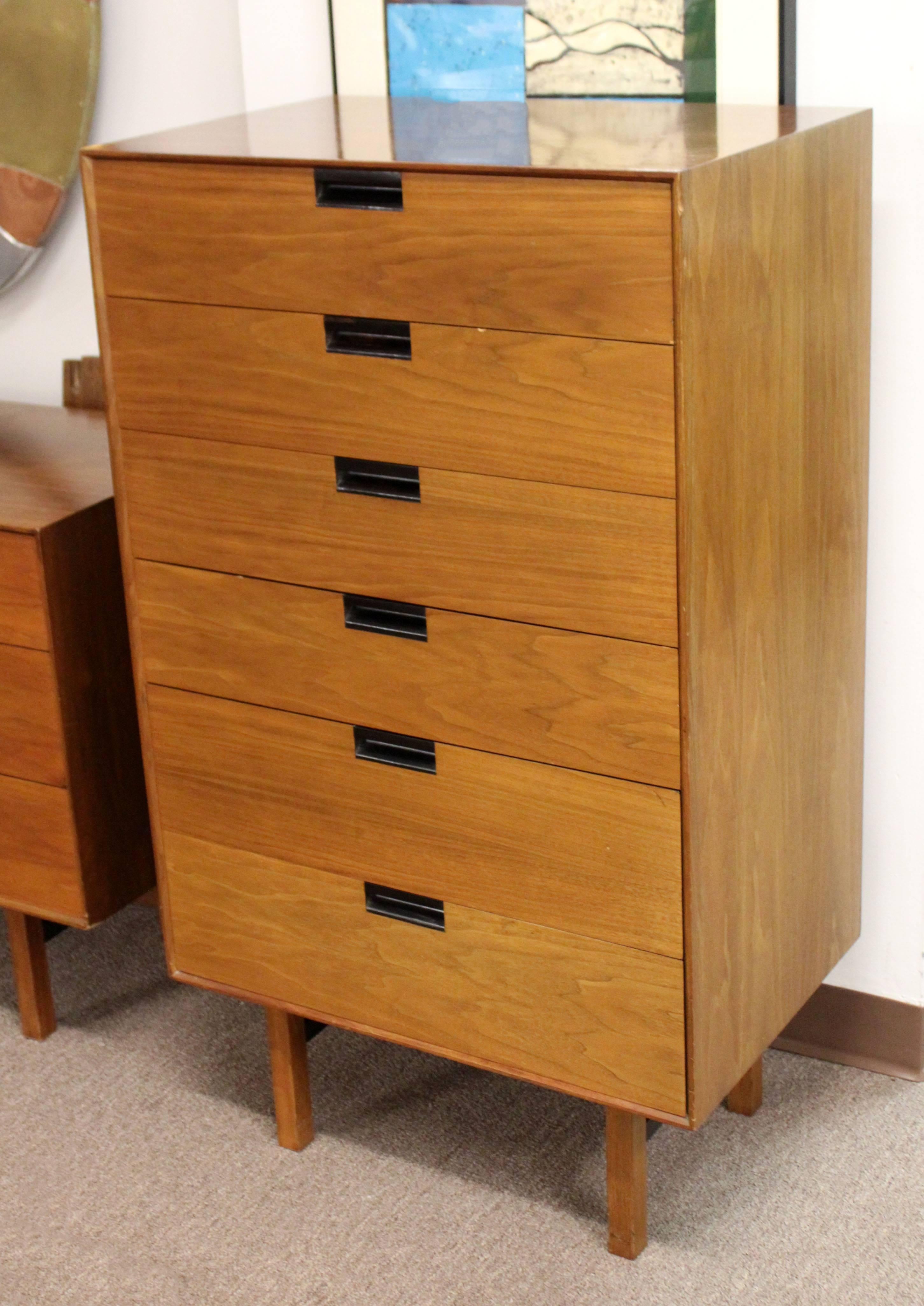 For your consideration is a magnificent, six drawer, highboy dresser, by Milo Baughman for Arch Gordon, circa the 1950s. In very good condition. The dimensions are 27