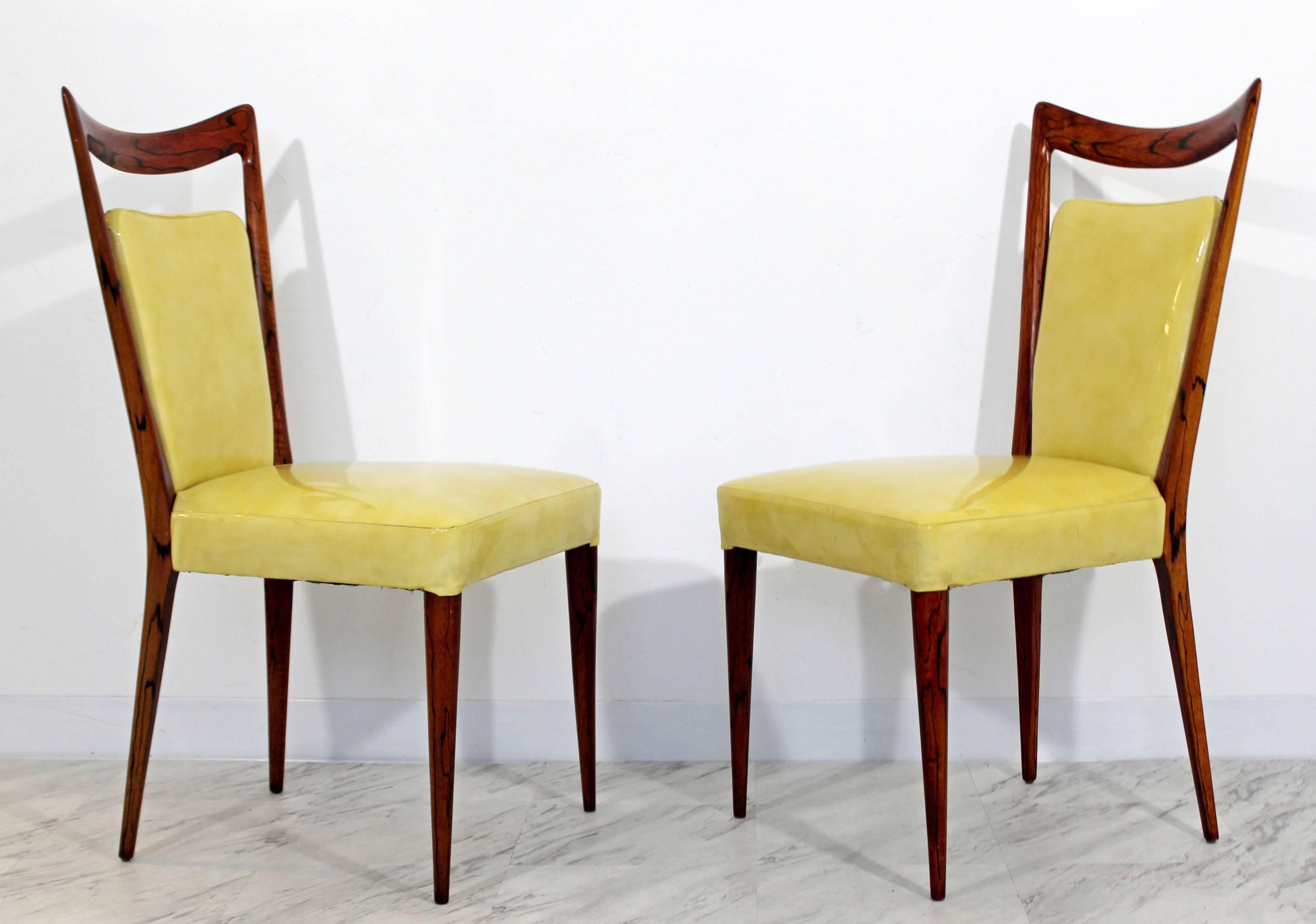 Mid-20th Century Mid-Century Modern Set of Four Rosewood Italian Dining Chairs by Melchiorre Bega