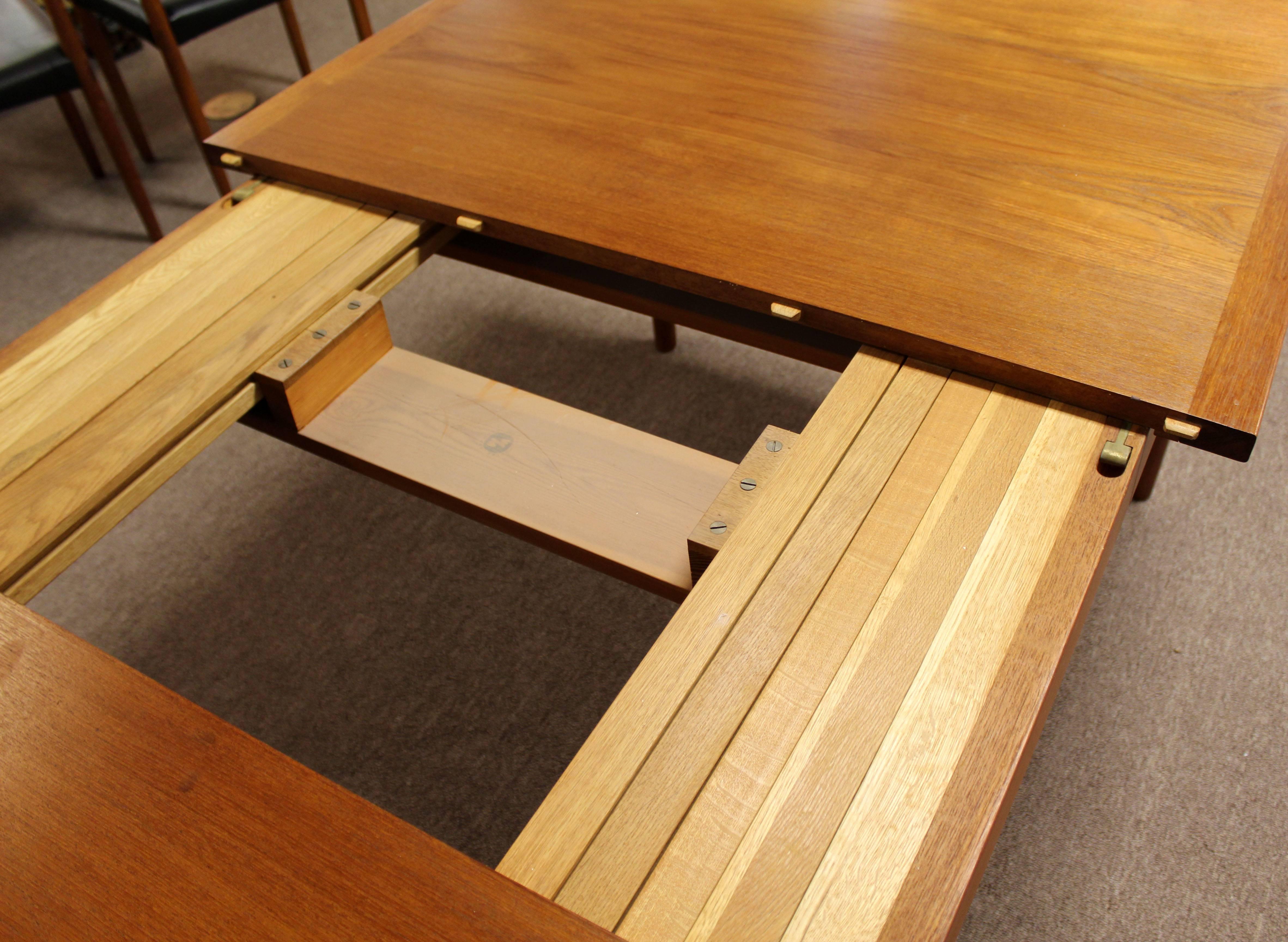 Mid-Century Modern Teak Dining Set Table & Eight Chairs Illums Bolighus Danish 4