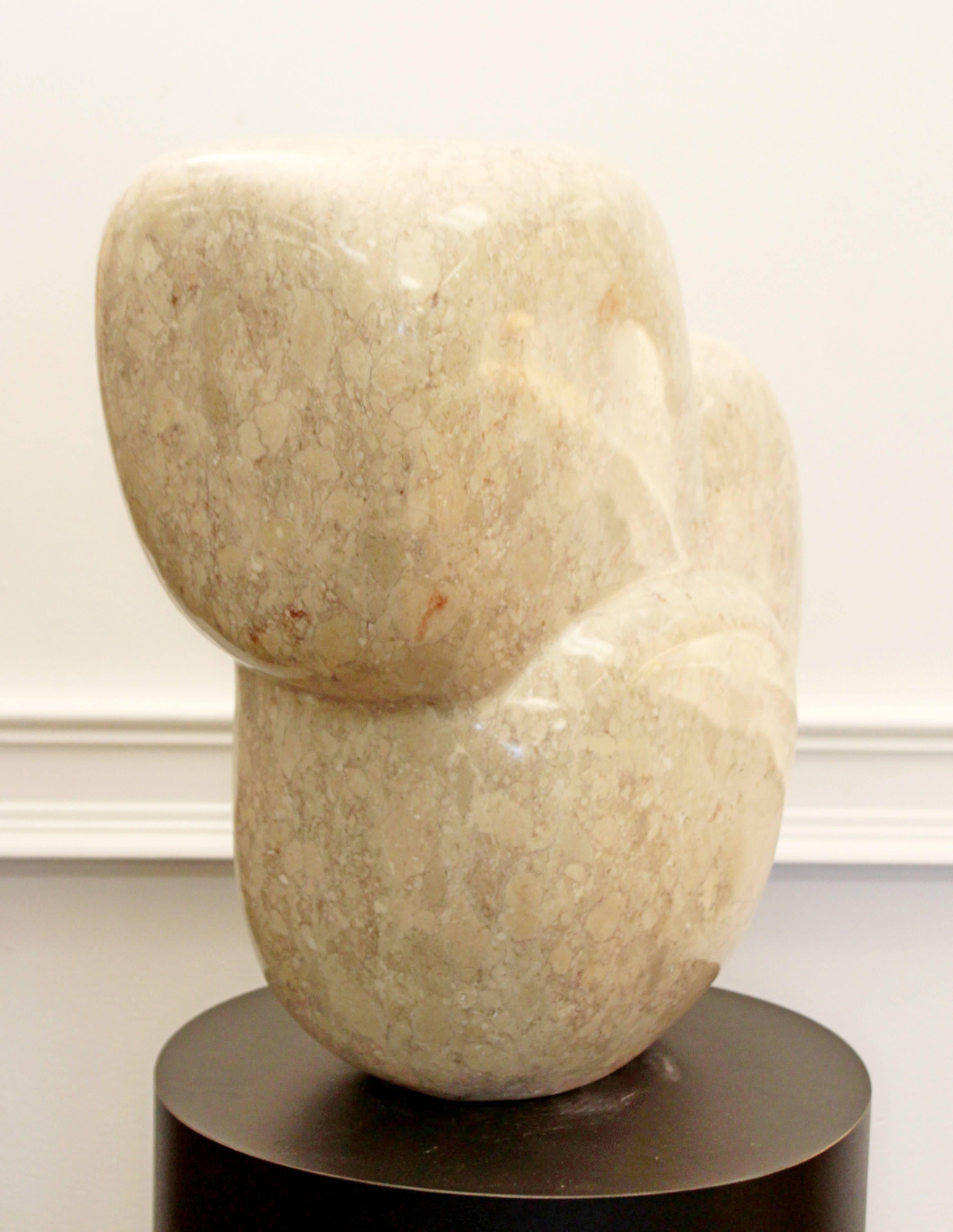 Contemporary Modern Abstract Marble Table Sculpture Signed Dated, 1986 1