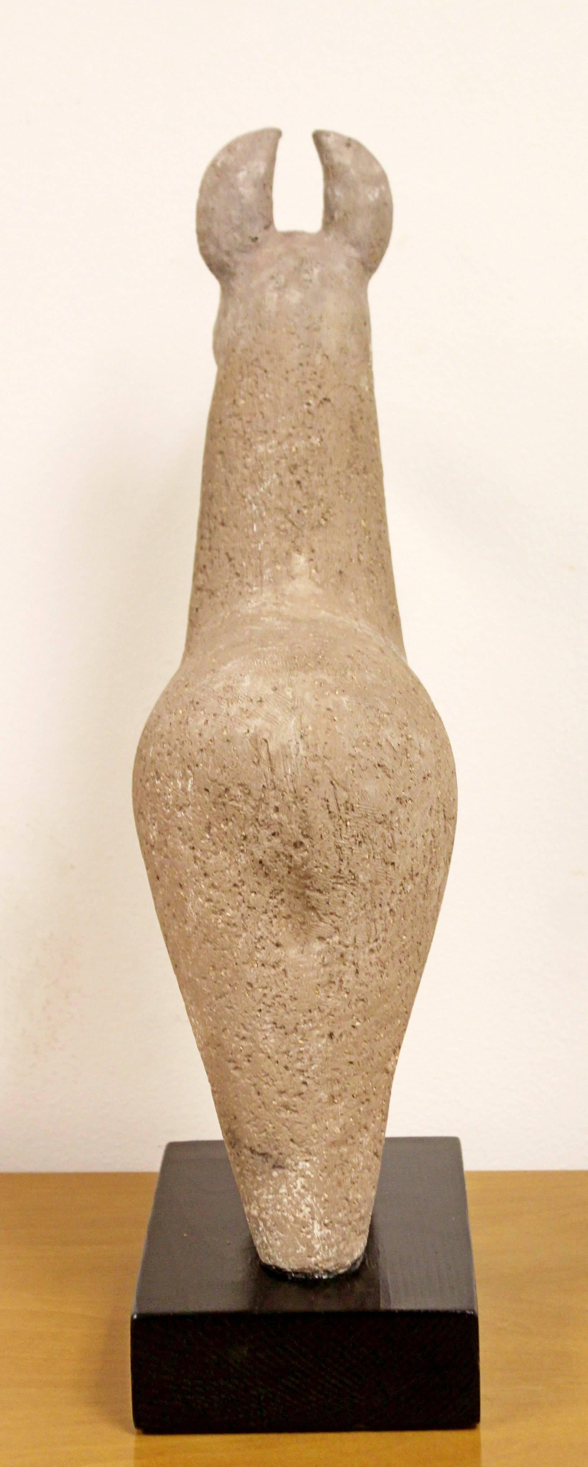 Mid-Century Modern Ceramic Llama Table Sculpture Signed Kempe 1
