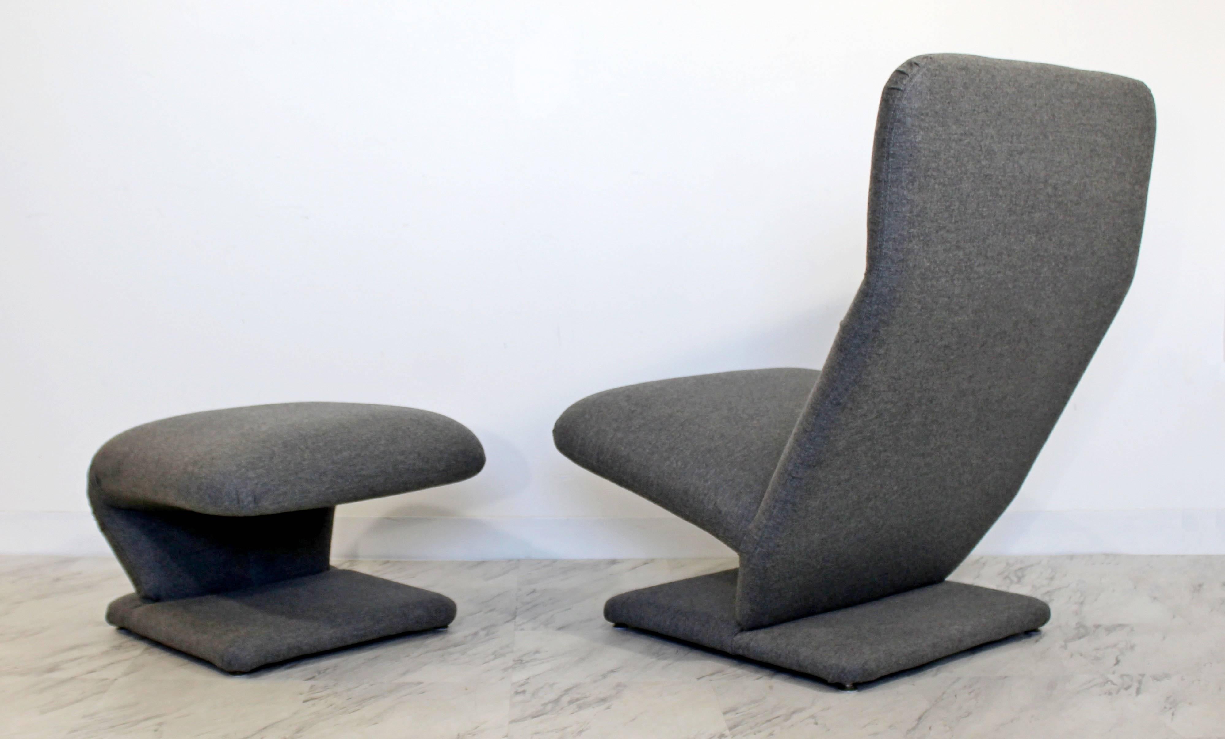 Mid-Century Modern Baughman for DIA Cantilever Lounge Chair and Ottoman, 1970s 1