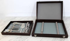 Mid-Century Modern Georg Jensen 30 Pc Stainless Serving Pieces Flatware Danish