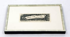 Mid-Century Modern Framed Nude Woodcut Artist Proof Signed Milton Avery, 1950s