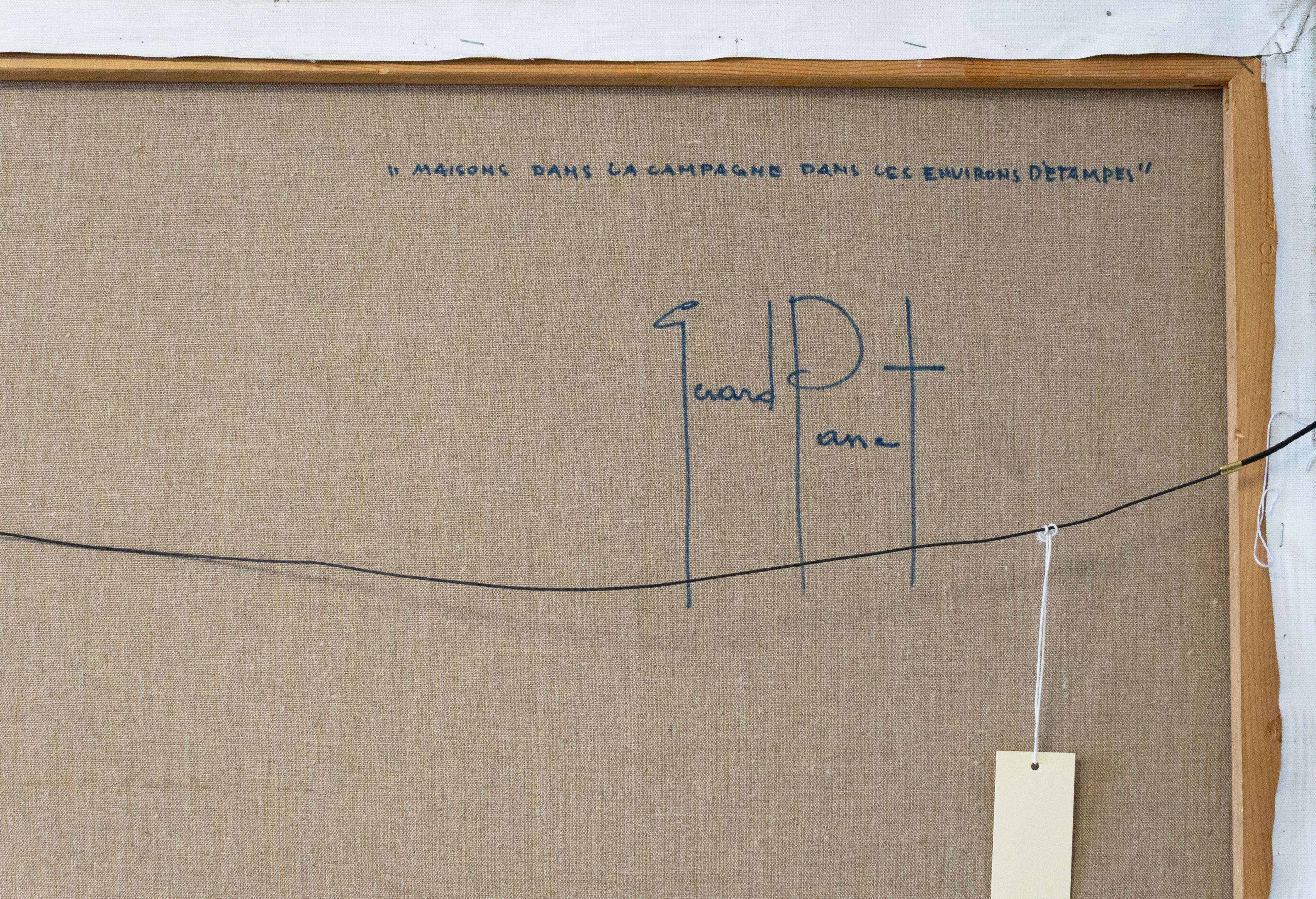 Gérard Passet Maisons Dans La Campagne Signiert Impressionist Ölgemälde (Leinwand) im Angebot