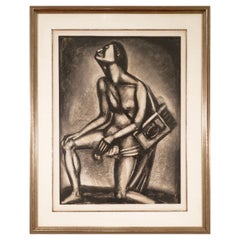 Antique Georges Rouault Sunt Lacrimae Rerum from Miserere Suite Modern Aquatint Etching