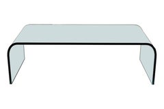 Fiam Made In Italy Contemporary Waterfall Glass Coffee Table
