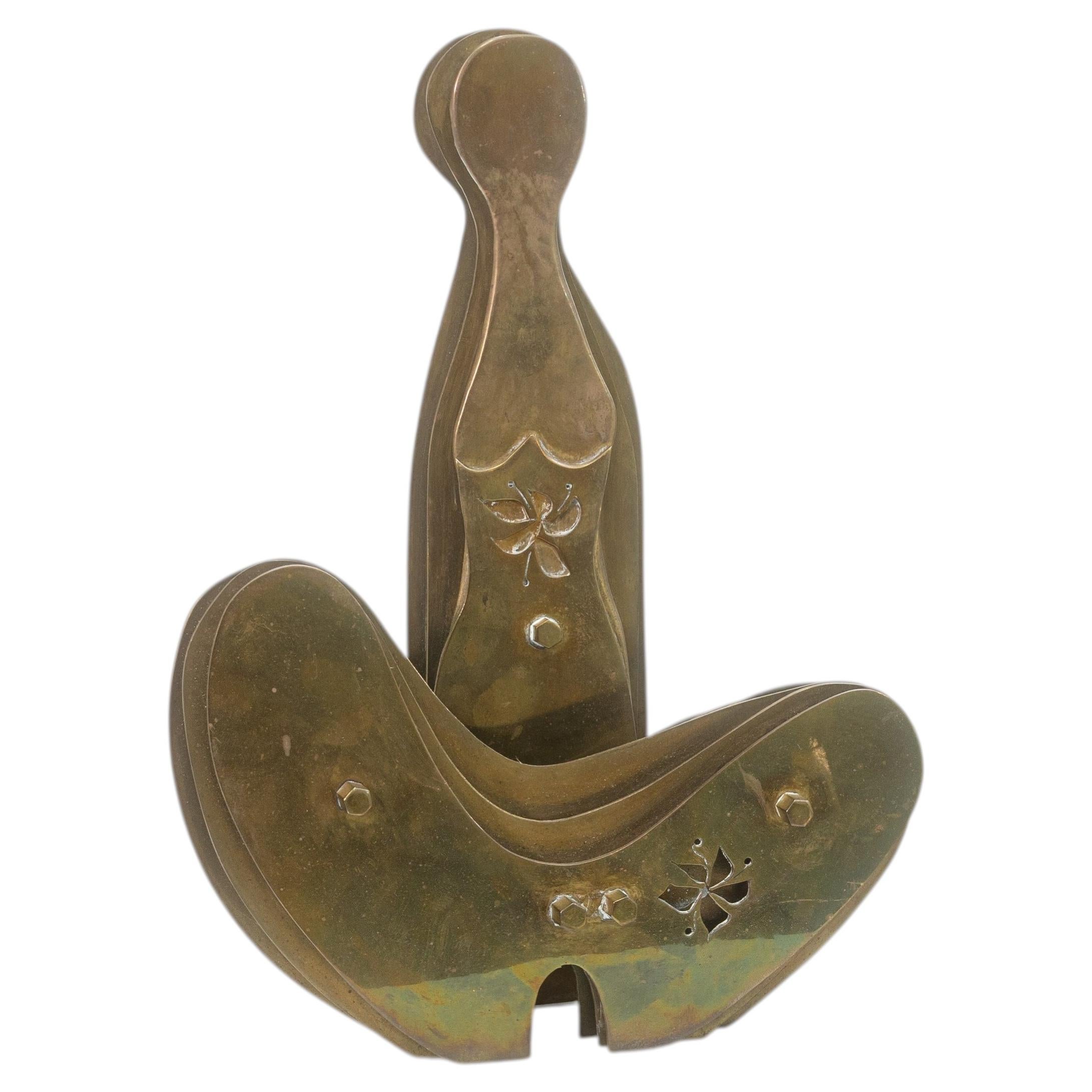 Modernist Brass Sculpture or Barware Accessory Vienna Secession / Art Deco Style