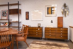 George Nelson for Herman Miller Thin Edge Vintage 1950s Walnut 8 Drawer Dresser