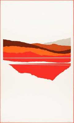 Richard Kozlow, Reflection Signed Minimalist Modern Serigraph 61/100 Unframed