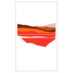 Richard Kozlow, Reflection Signed Minimalist Modern Serigraph 61/100 Unframed