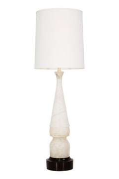Vintage Rembrandt Lamp Company Large Marble And Wood Table Lamp