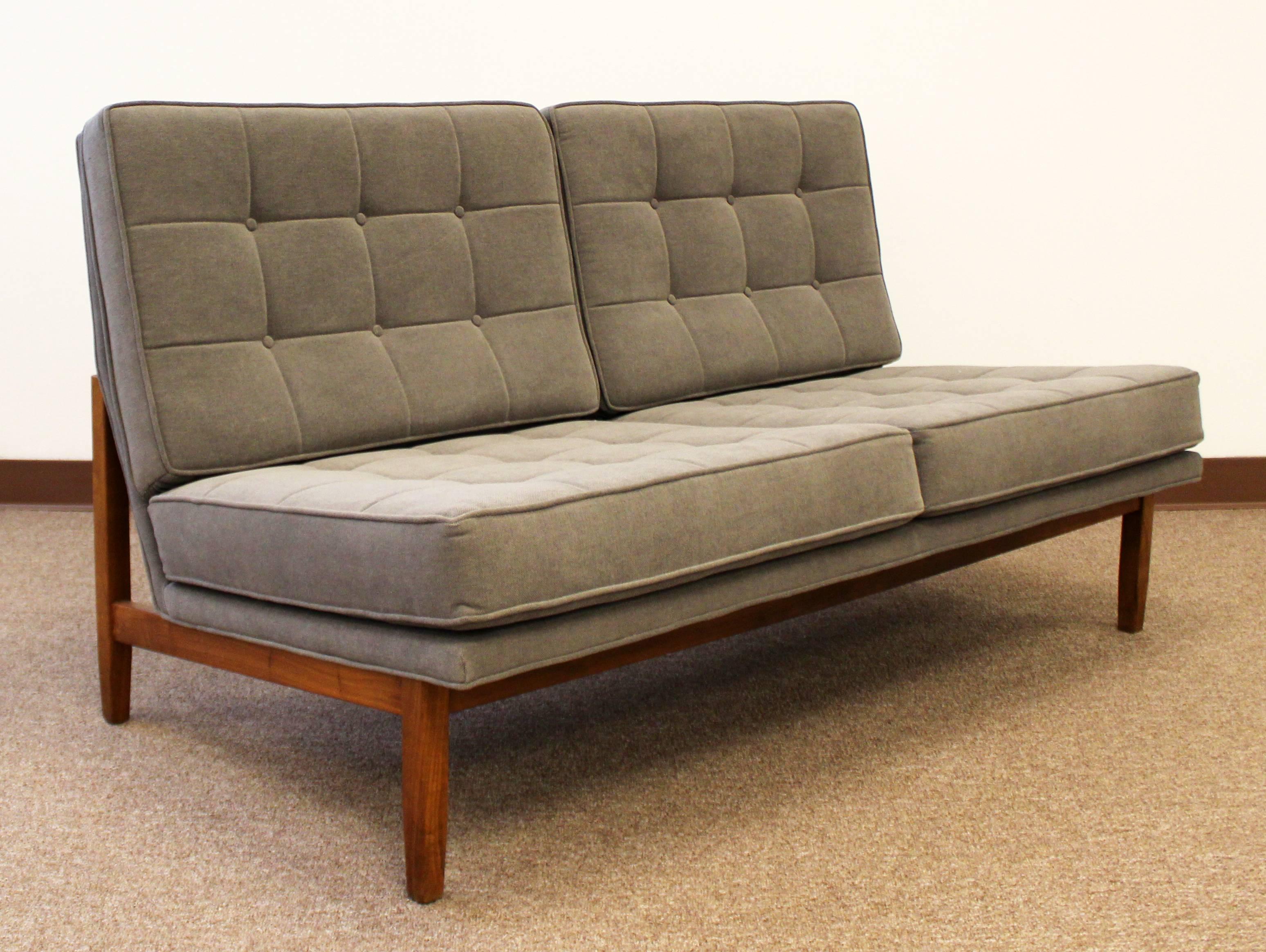 American Mid-Century Modern Early Rare Florence Knoll Two-Seat Sofa and Chair