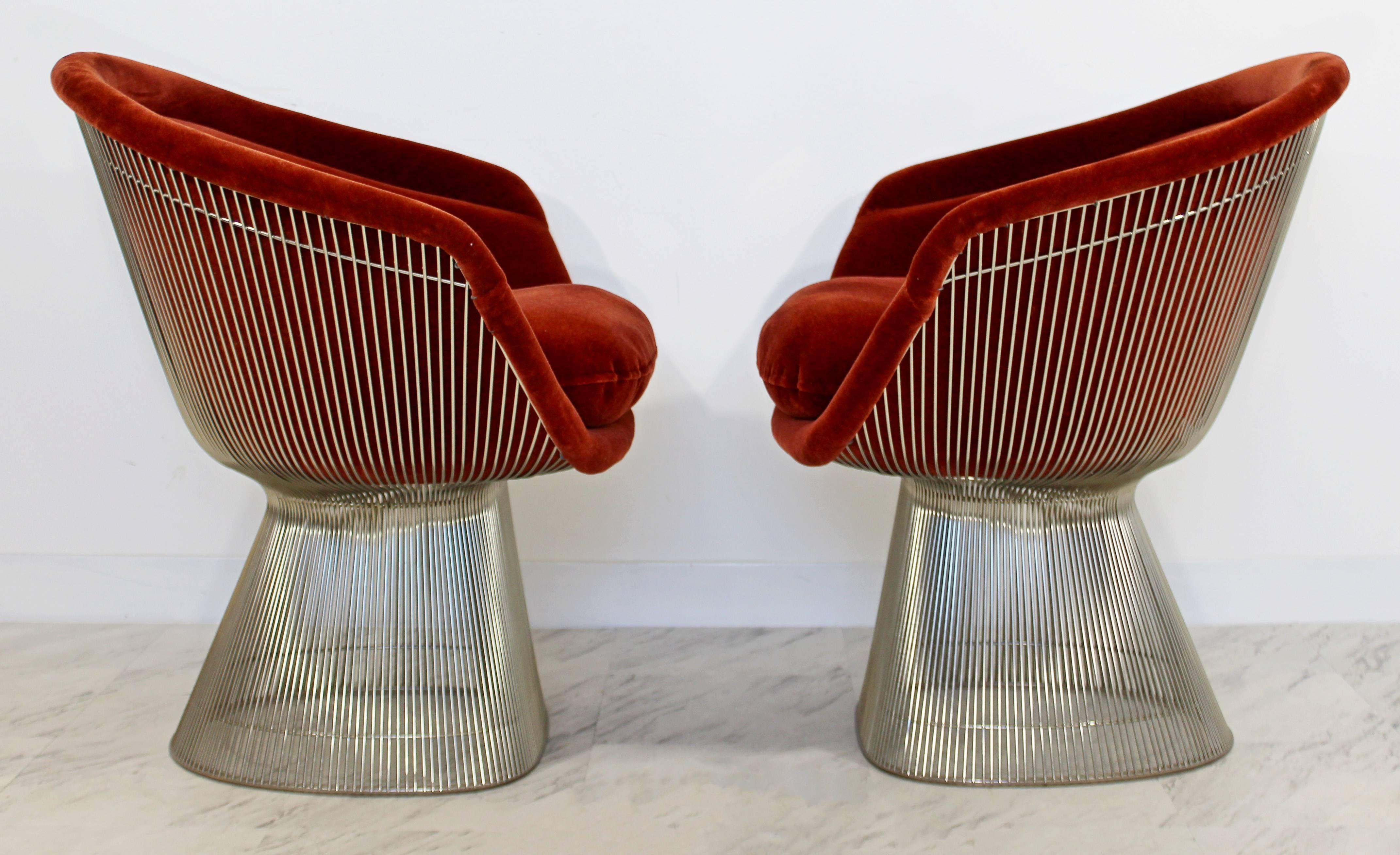 Mid-Century Modern Pair of Original, 1960s Warren Platner Knoll Lounge Chairs In Good Condition In Keego Harbor, MI