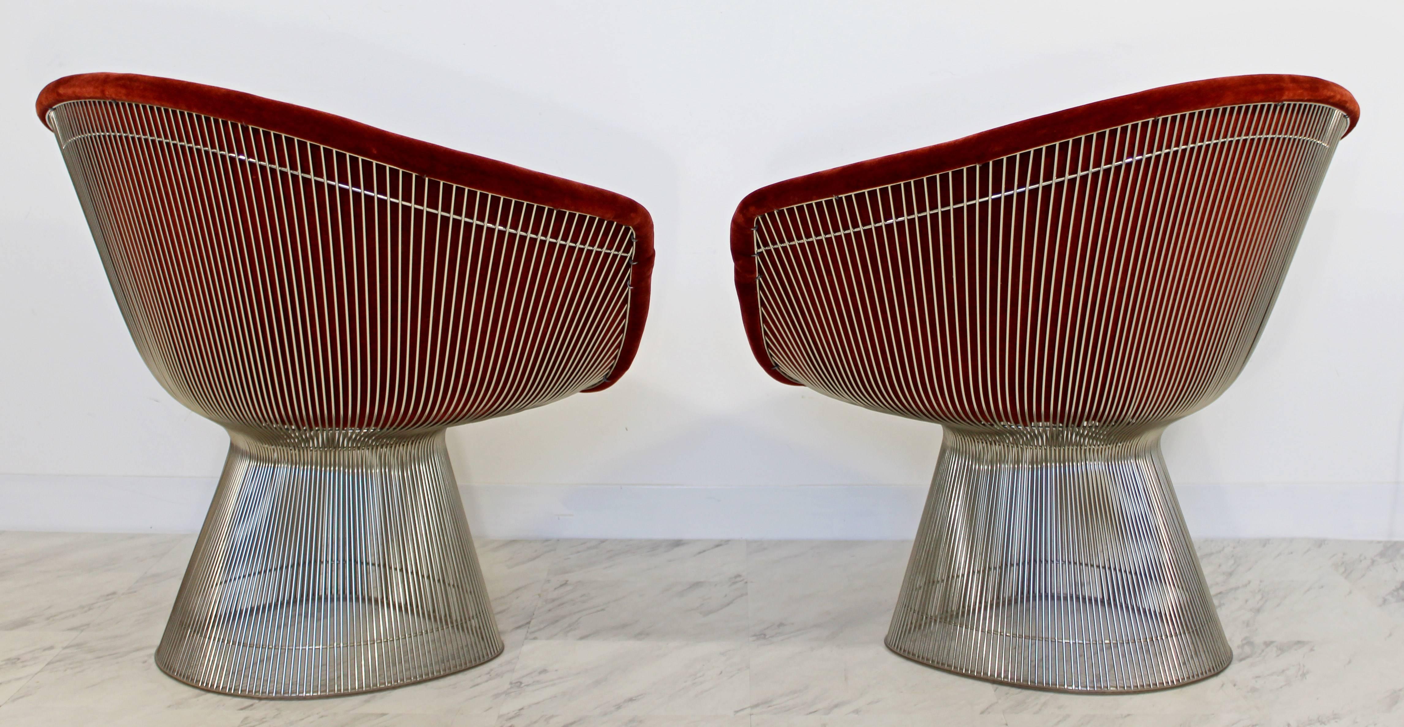 Mid-20th Century Mid-Century Modern Pair of Original, 1960s Warren Platner Knoll Lounge Chairs