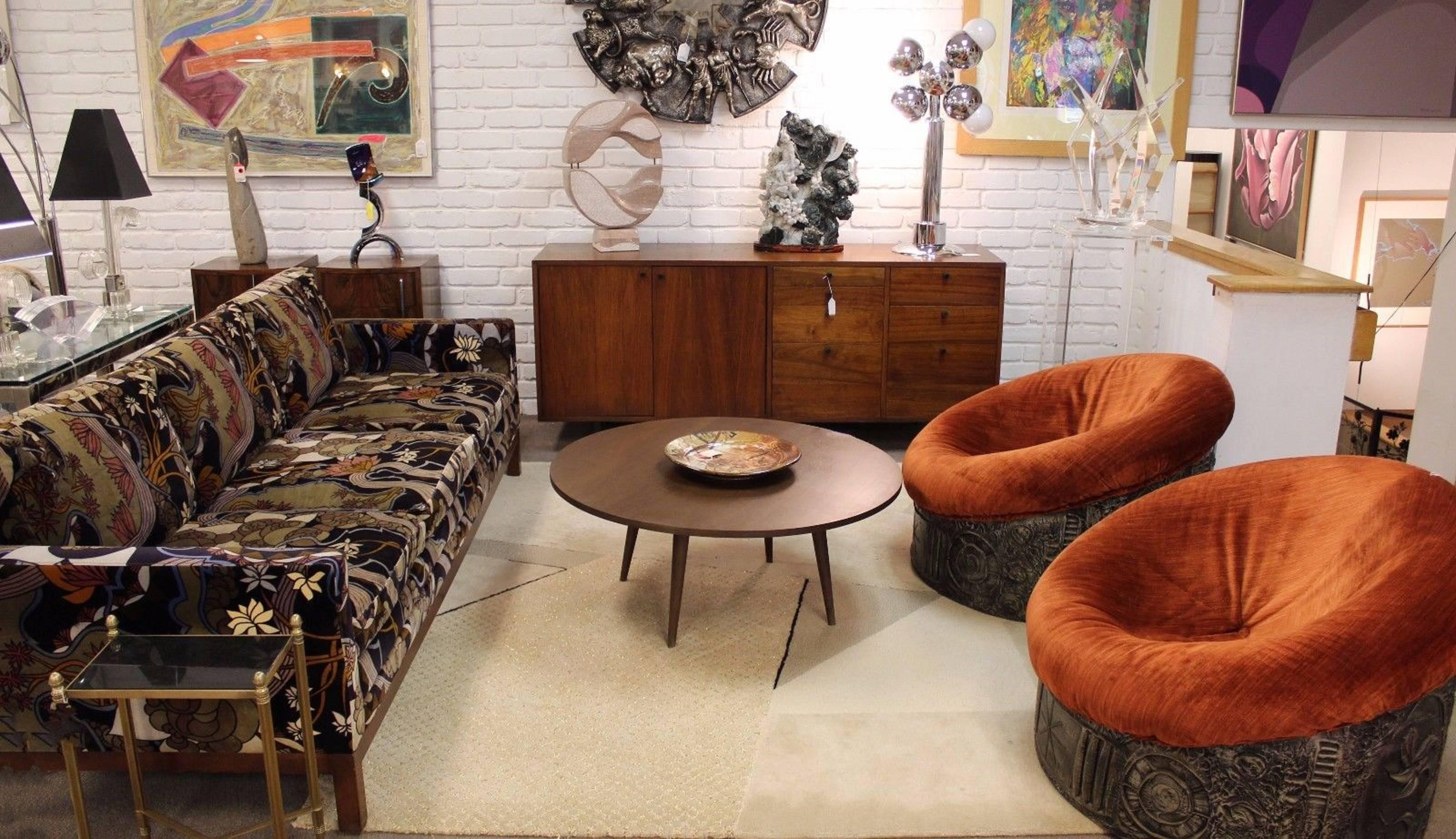 Mid-Century Modern Ward Bennett for Lehigh Furniture Walnut Pair Credenzas 1965 5