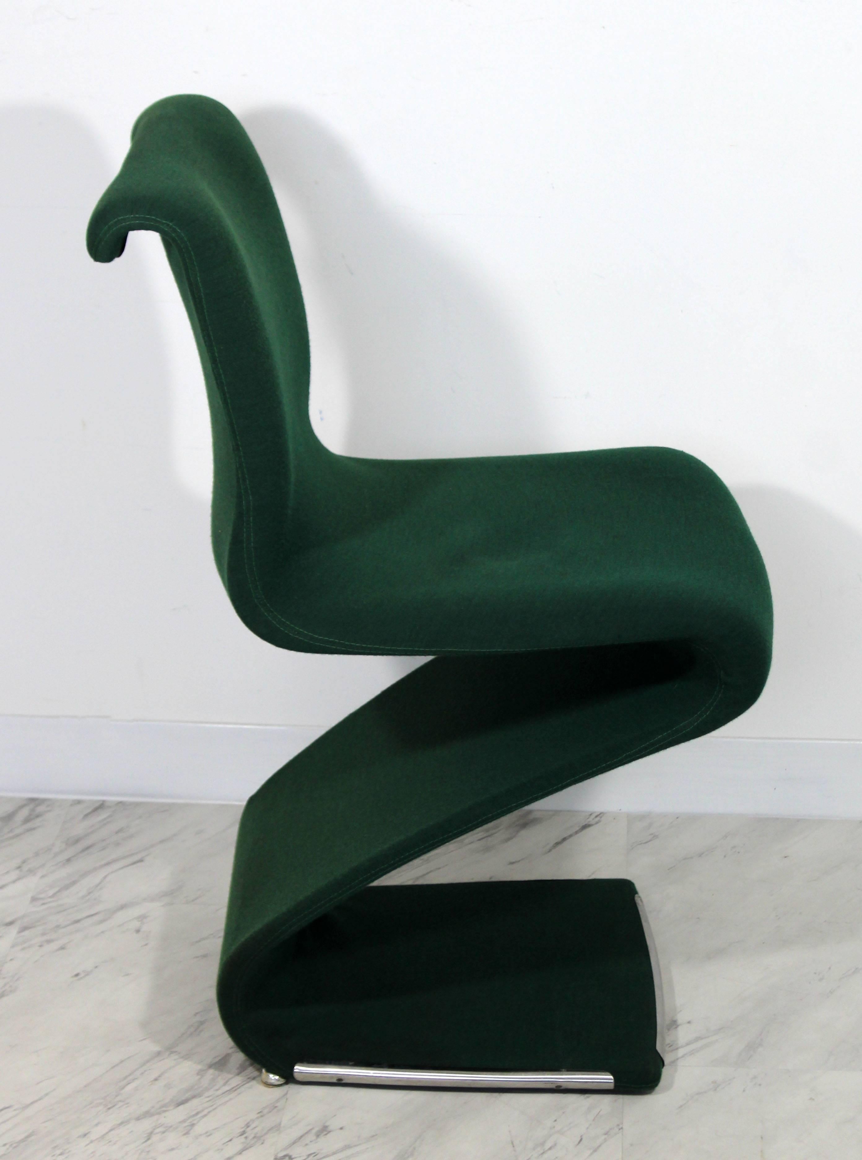 Italian Mid-Century Modern RIMA Linea Disegno Set of Eight Z Dining Chairs, Panton Era