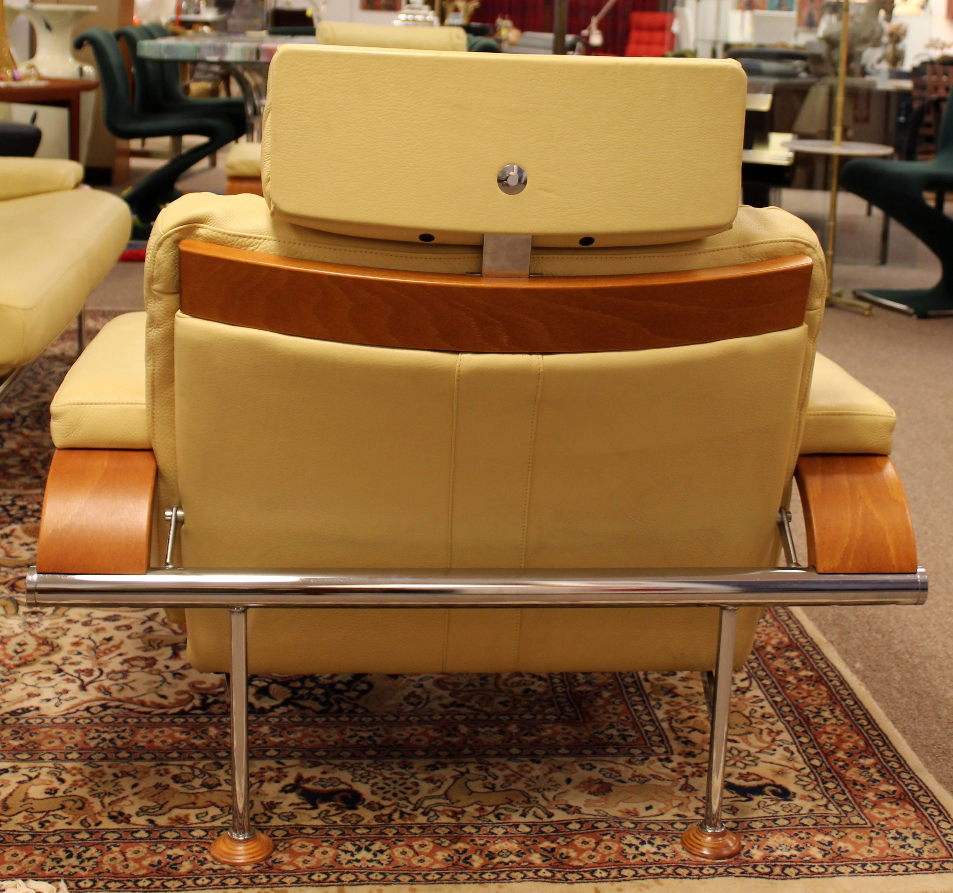 Mid-Century Modern Contemporary Modern Nelo Sweden Reclining Sofa Pair of Reclining Lounge Chairs