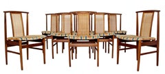 Mid-Century Modern Folke Olsson DUX Dining Set, 1960s, Teak and Cane
