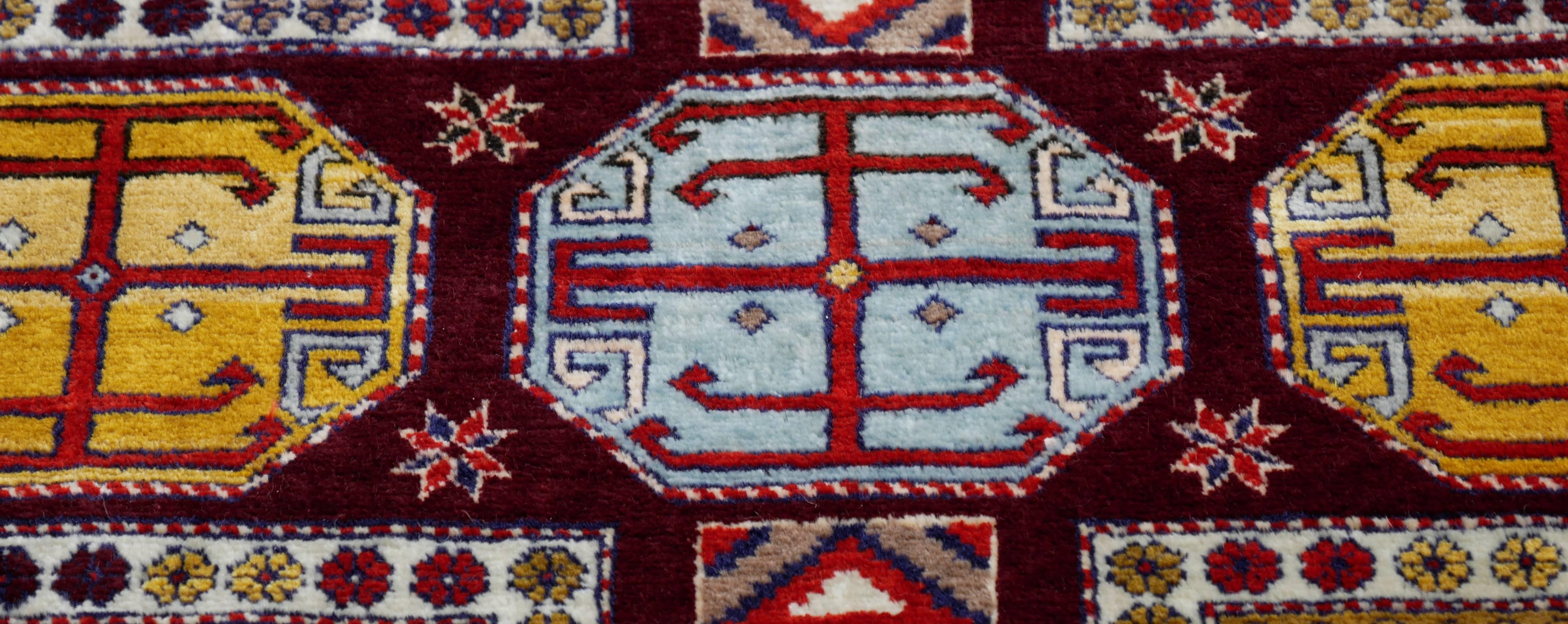 Hand-Knotted Antique Caucasian Derbent Rug For Sale
