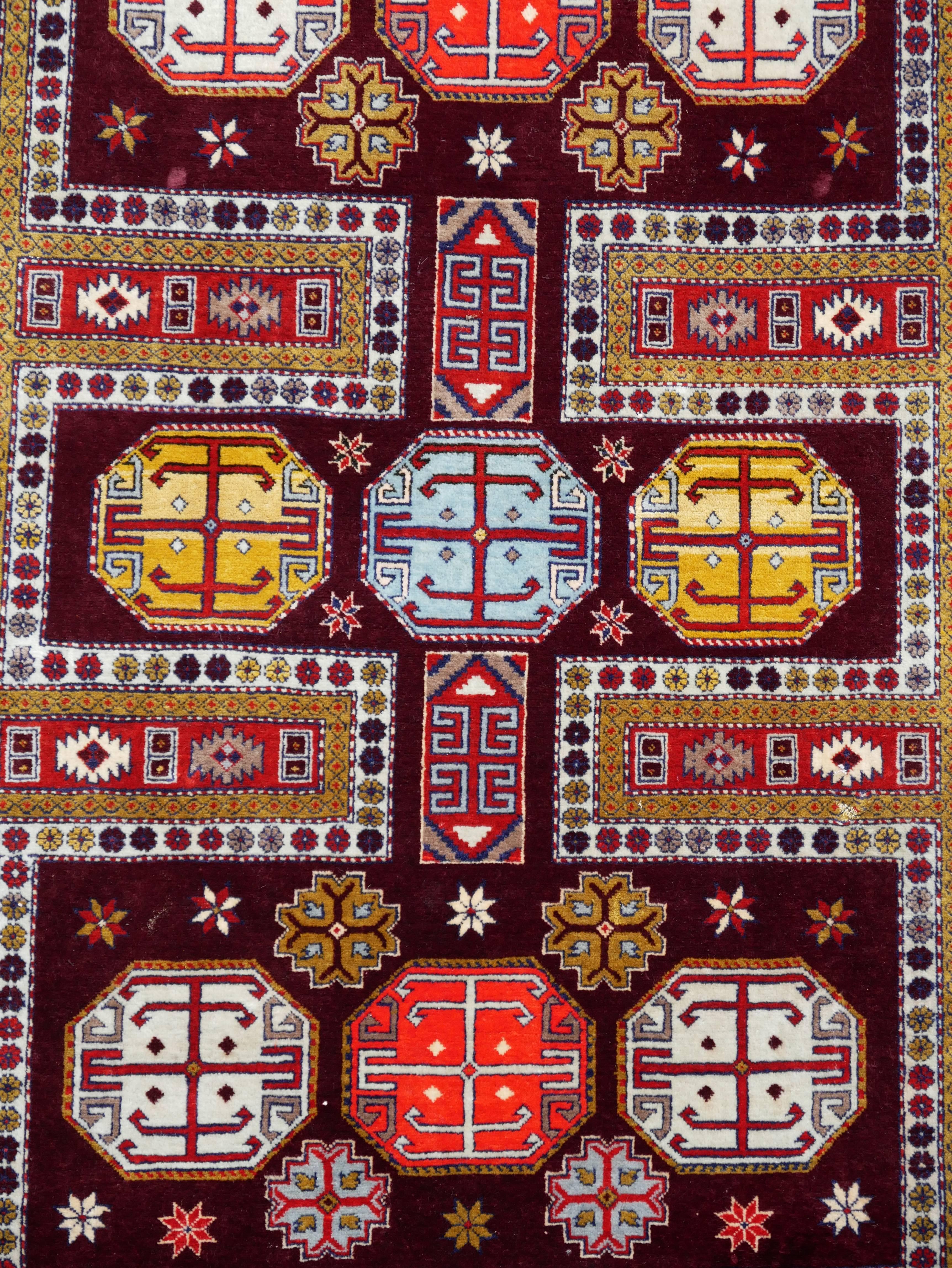 Kazak Antique Caucasian Derbent Rug For Sale