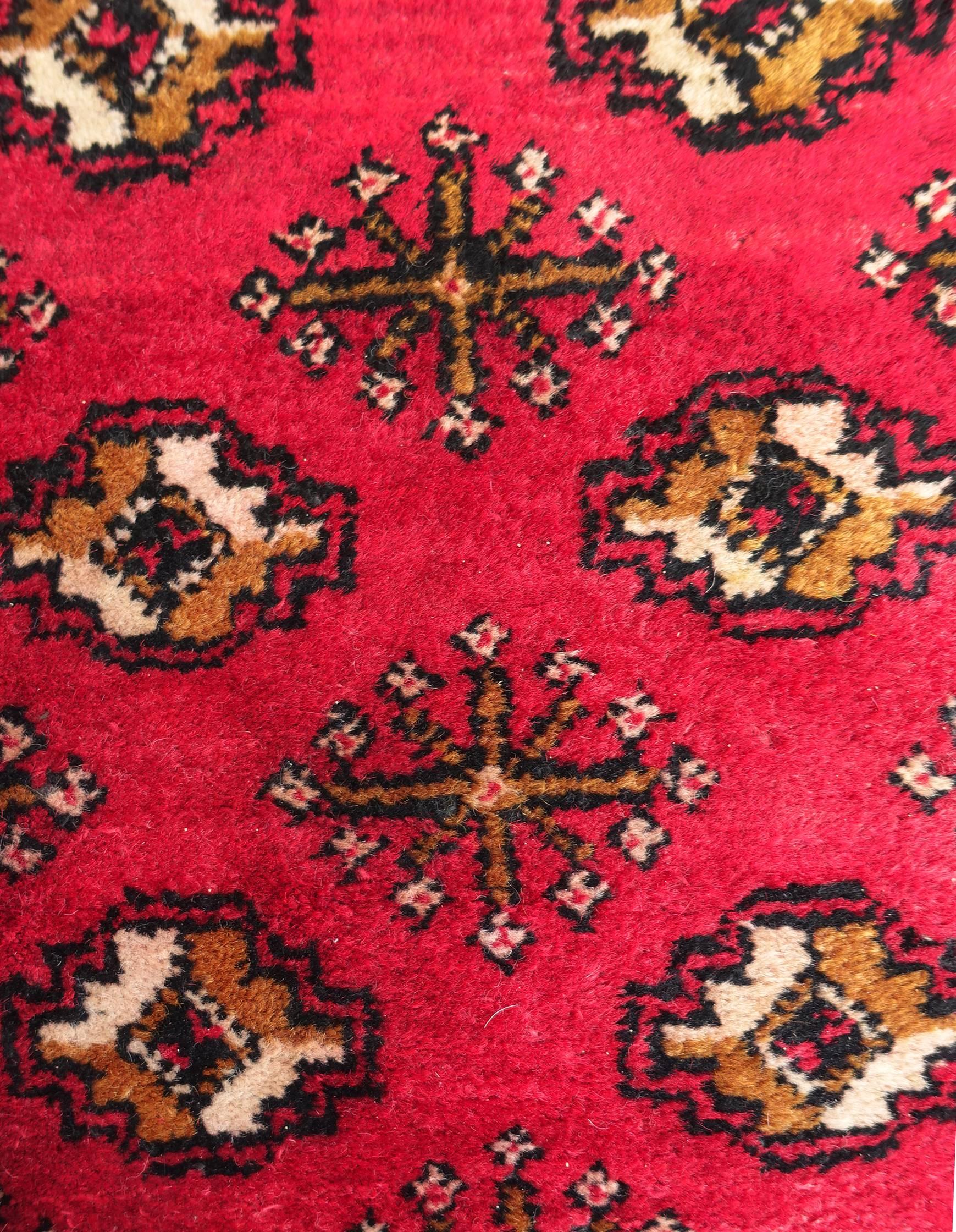 Vintage Persian Tekke Carpet in Kork Wool and Goat Hair 2