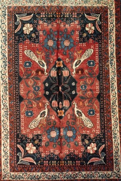 Vintage Abadeh with Avian Motifs Masterpiece