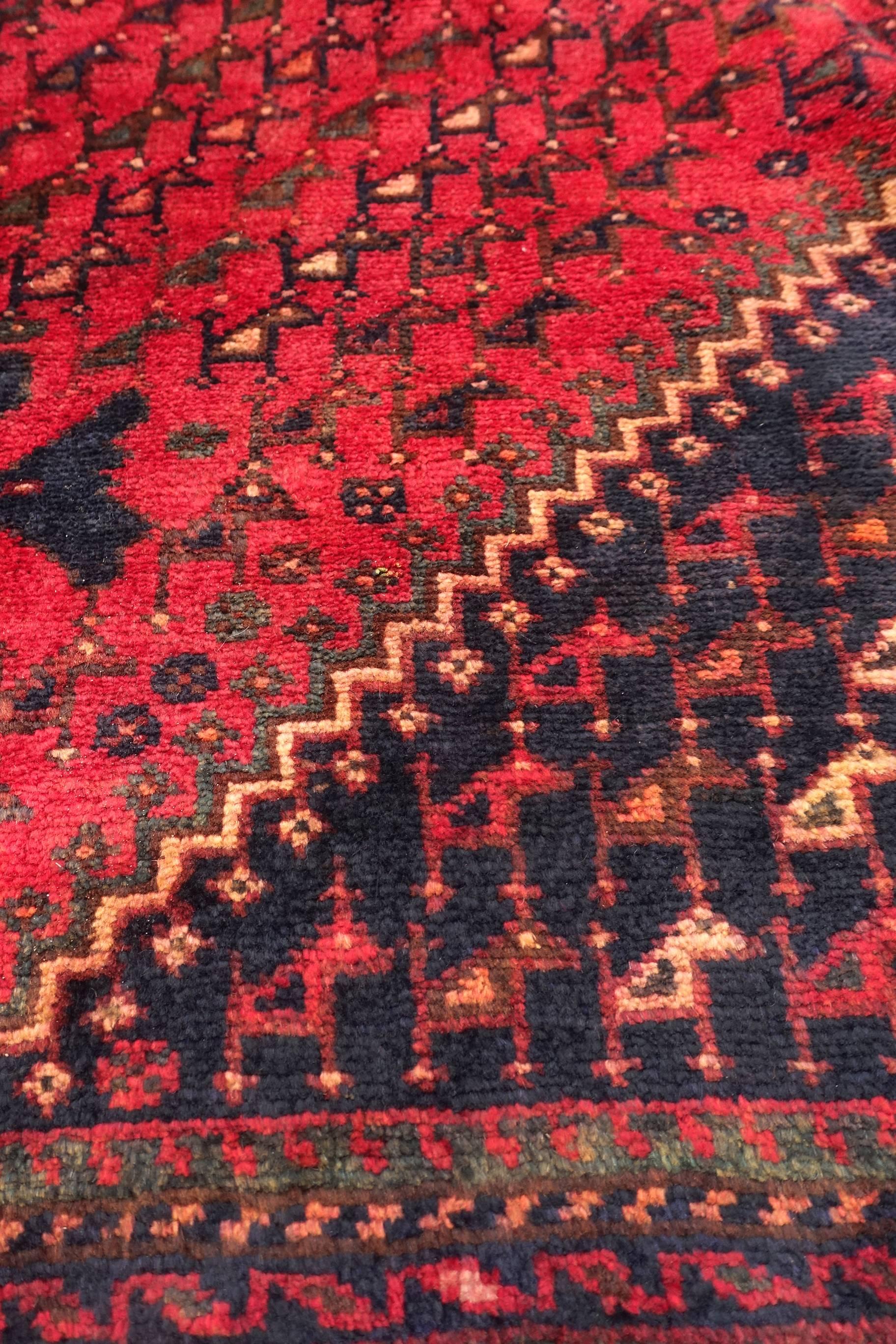 Wool Vintage Persian Qashqai Shiraz Rug, circa 1930s
