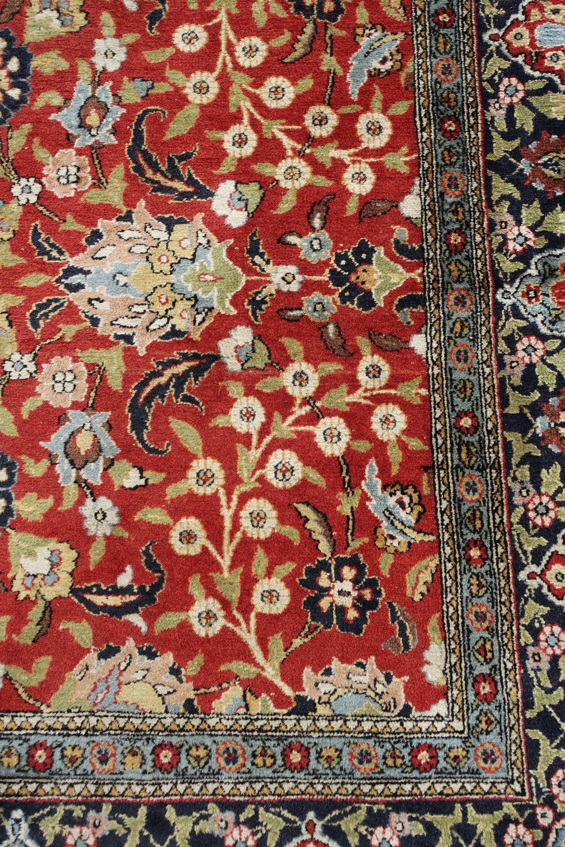 Late 20th Century Vintage Wool Turkish Hereke Carpet For Sale