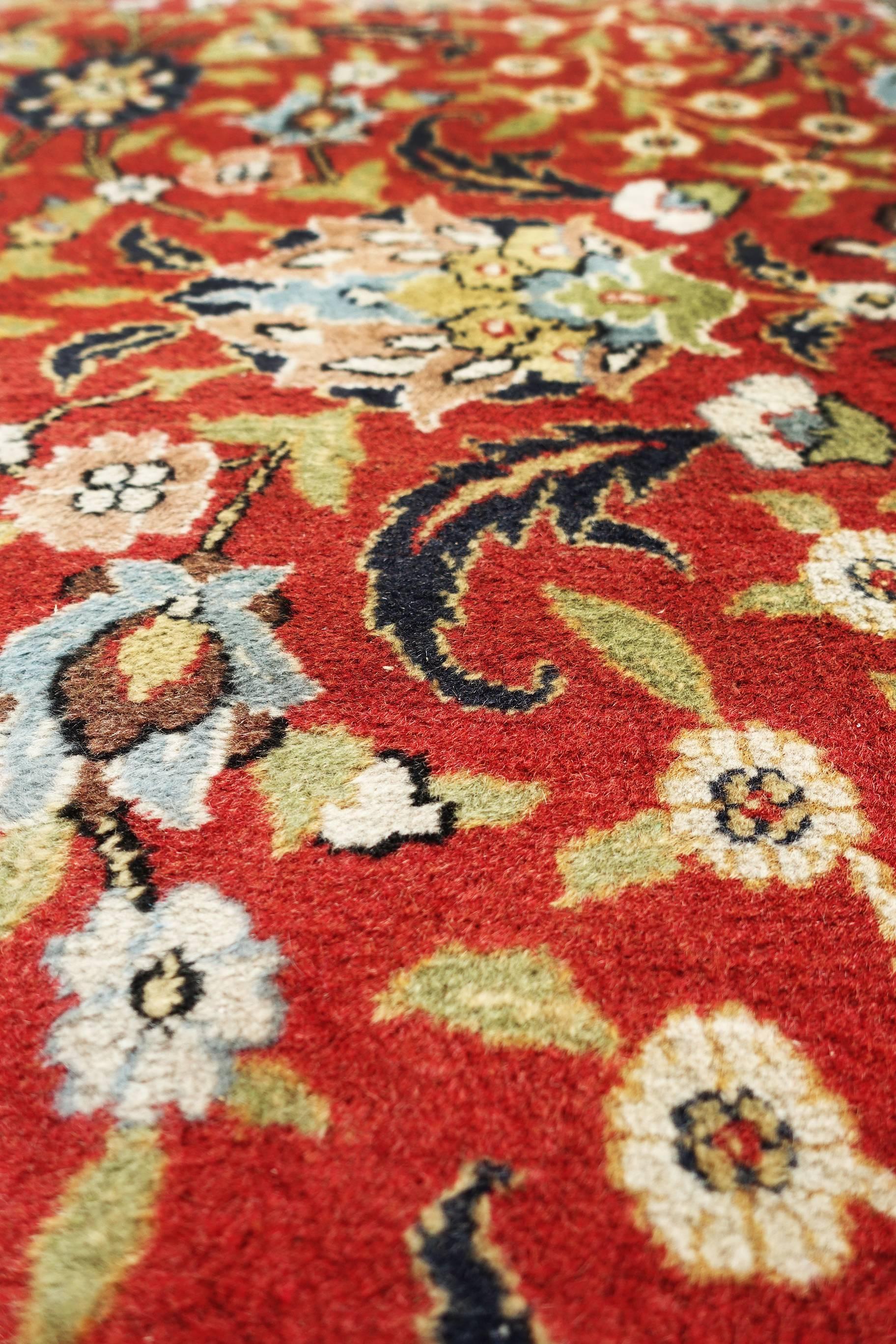 Vintage Wool Turkish Hereke Carpet For Sale 1