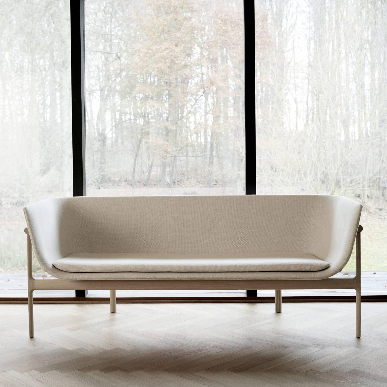Lithuanian Tailor Lounge Sofa by Rui Alves, Natural Oak with Light Grey Fabric