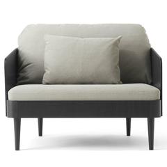 Septembre Armchair by Theresa Arns, Ash Veneer with Fabric, Quickship