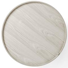 Turning Table by Theresa Arns, Coffee Table with Storage in Natural Oak & Chrome