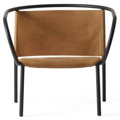 Fauteuil de salon Afteroom d'Afteroom, en acier et cuir cognac