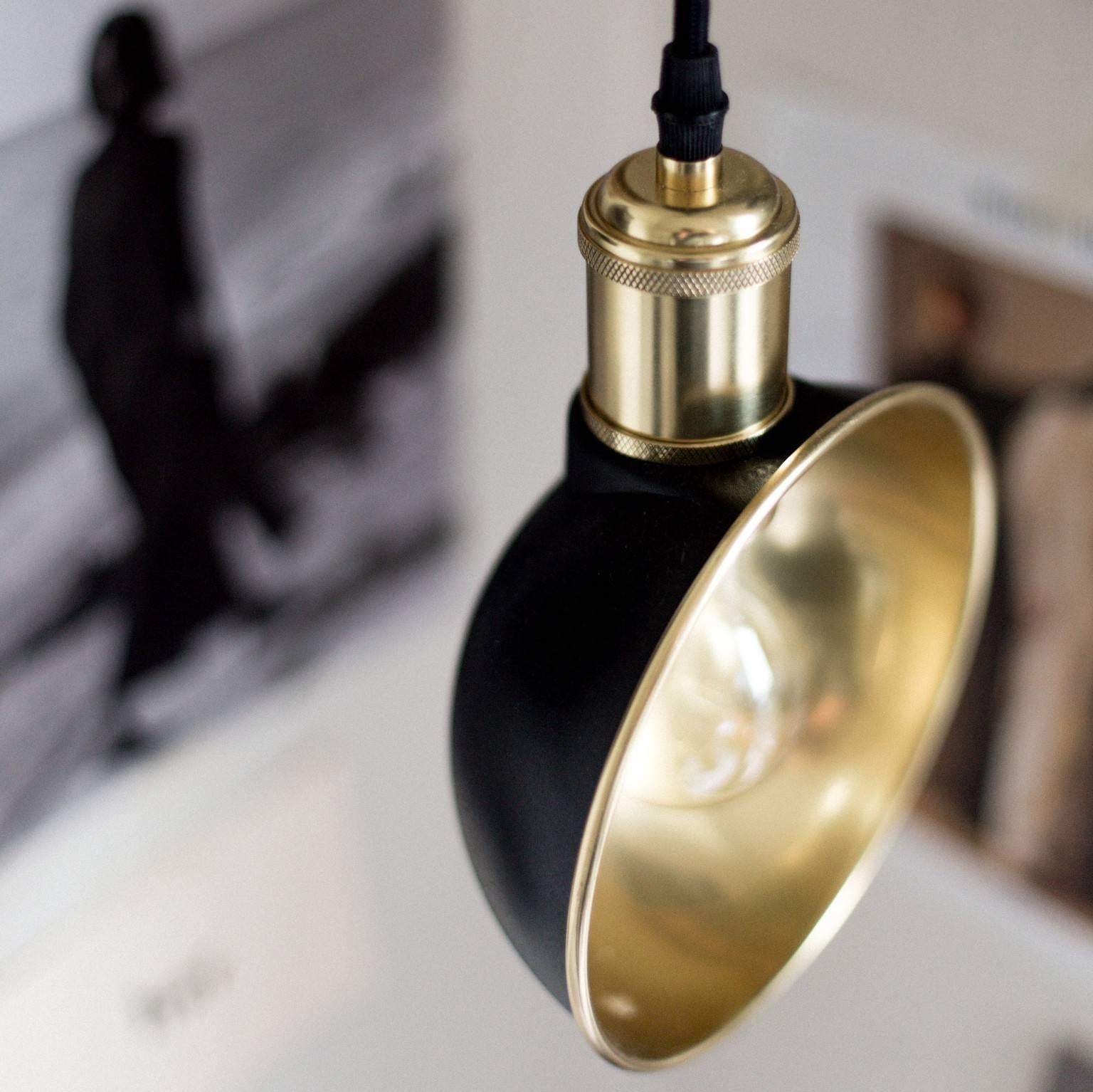 Tribeca Duane Pendant by Søren Rose, Brass and Steel Pendant Lighting (21. Jahrhundert und zeitgenössisch)