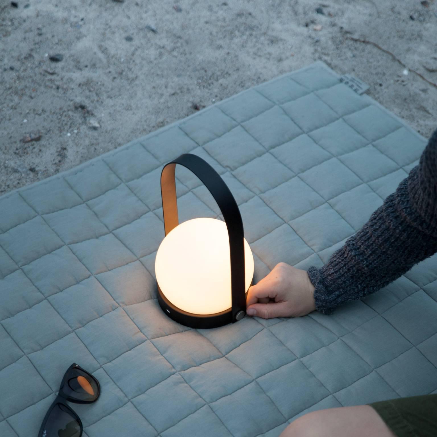 Powder-Coated Carrie Portable Led Lamp by Norm Architects, Dimmable Mood Lighting on the Go For Sale