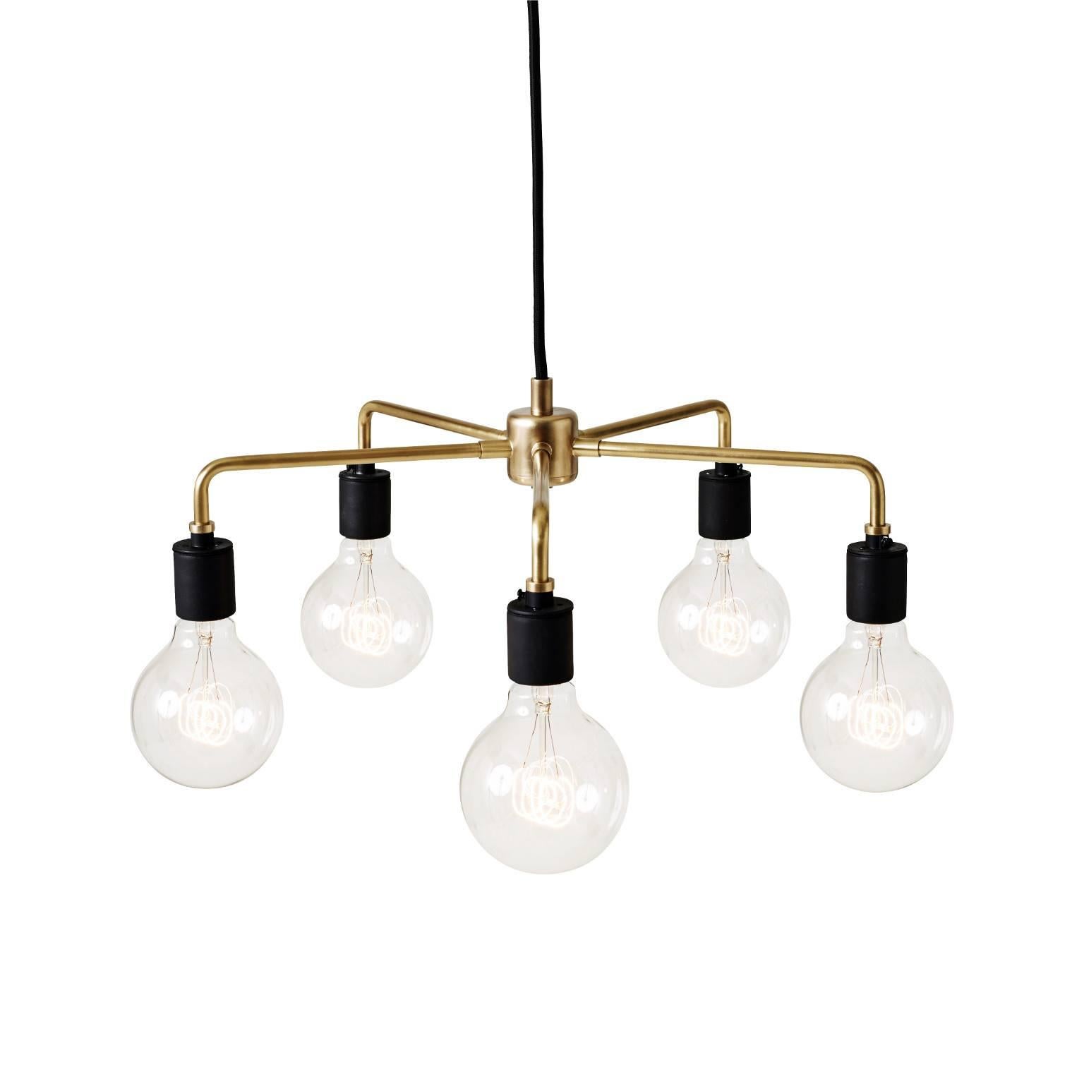 Tribeca Leonard Chandelier by Søren Rose, Metal Lighting in Brass