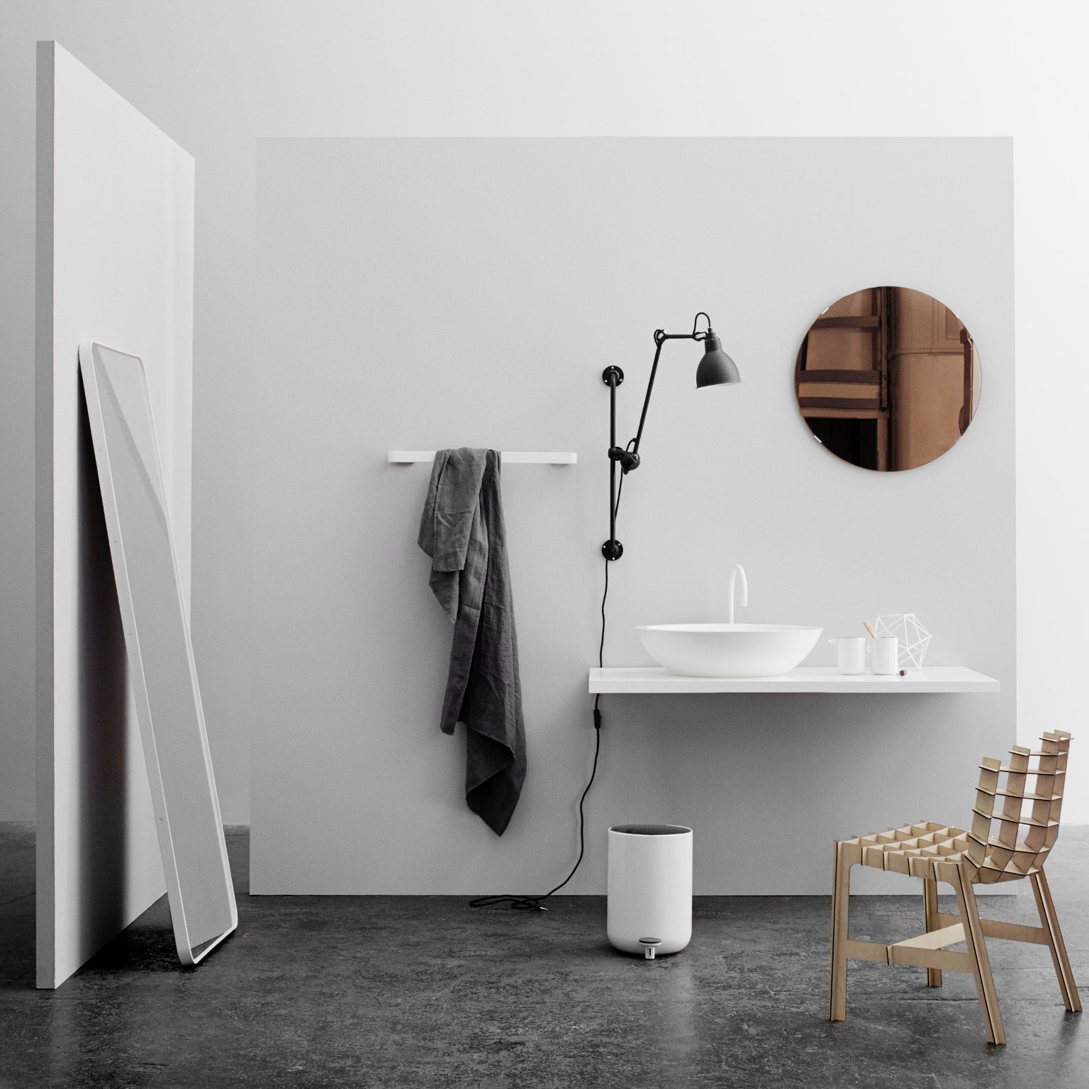 Rectangular Floor Mirror By Norm Architects In White