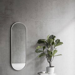 Oval Wall Mirror by Norm Architects in White Frame