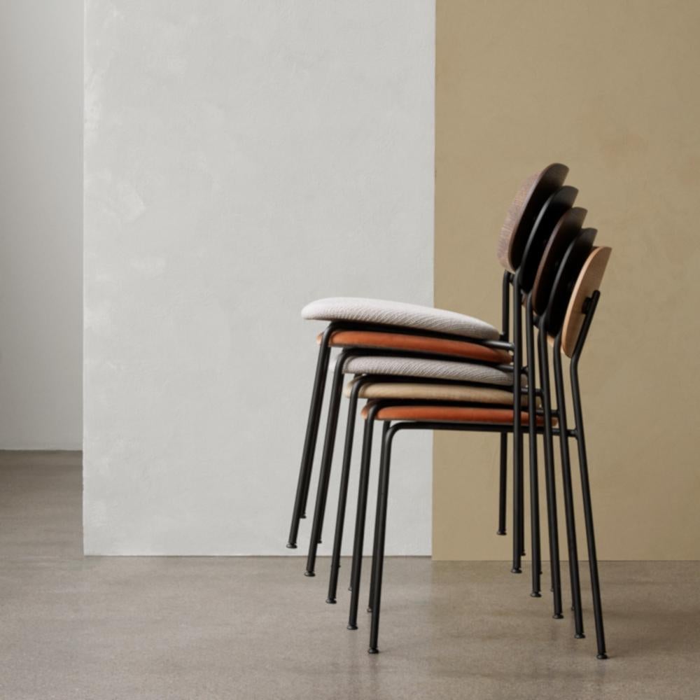 Co Chair, Armrest, Dark Stained Oak Seat ‘Black 0842’ or Black Legs im Angebot 11