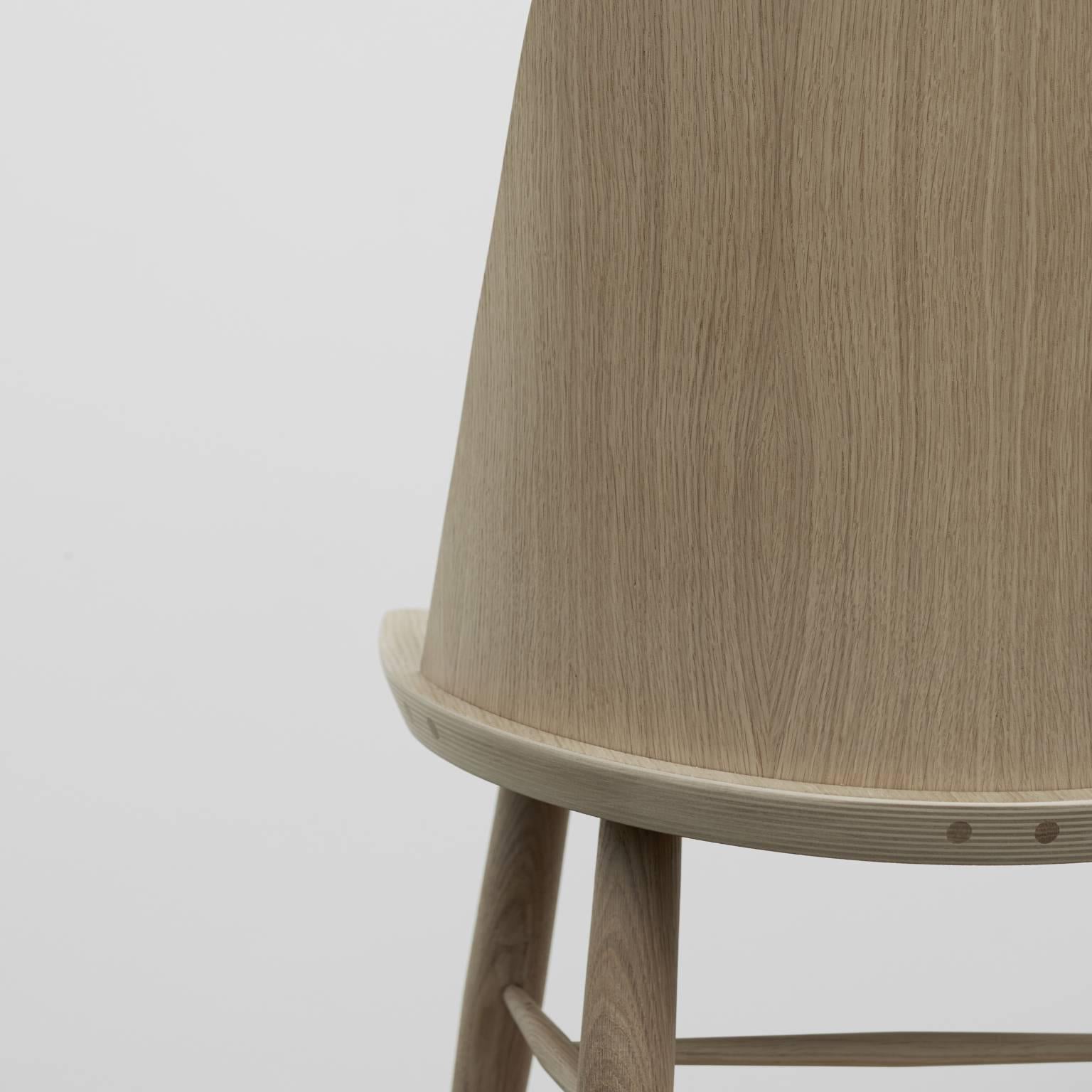 Synnes Dining Chair by Falke Svatun, Natural Oak / Grey Melange In New Condition In San Marcos, CA