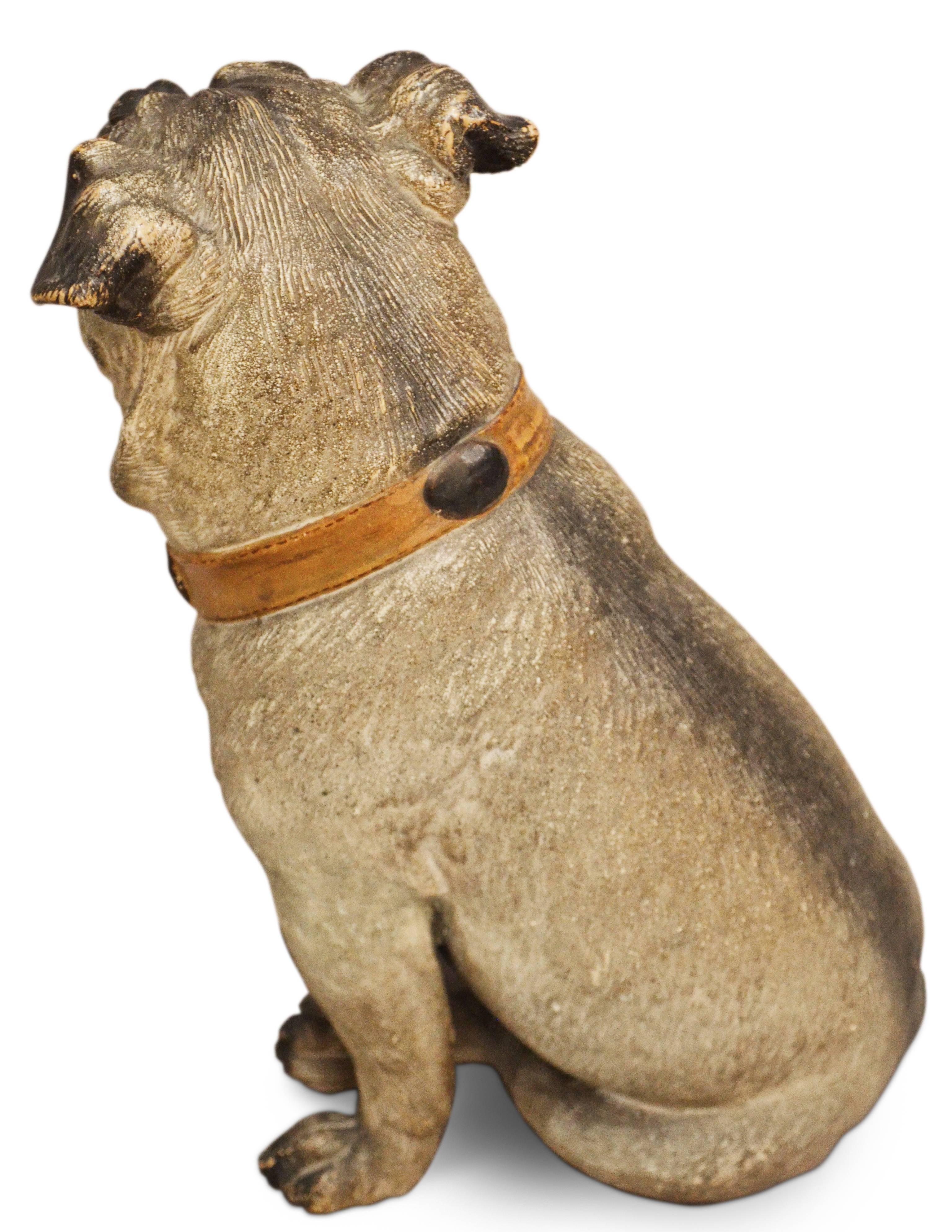 Austrian 19th Century Terracotta Pug For Sale 3