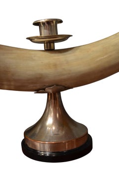 Anthony Redmile Cow Horn and Malachite Candelabra