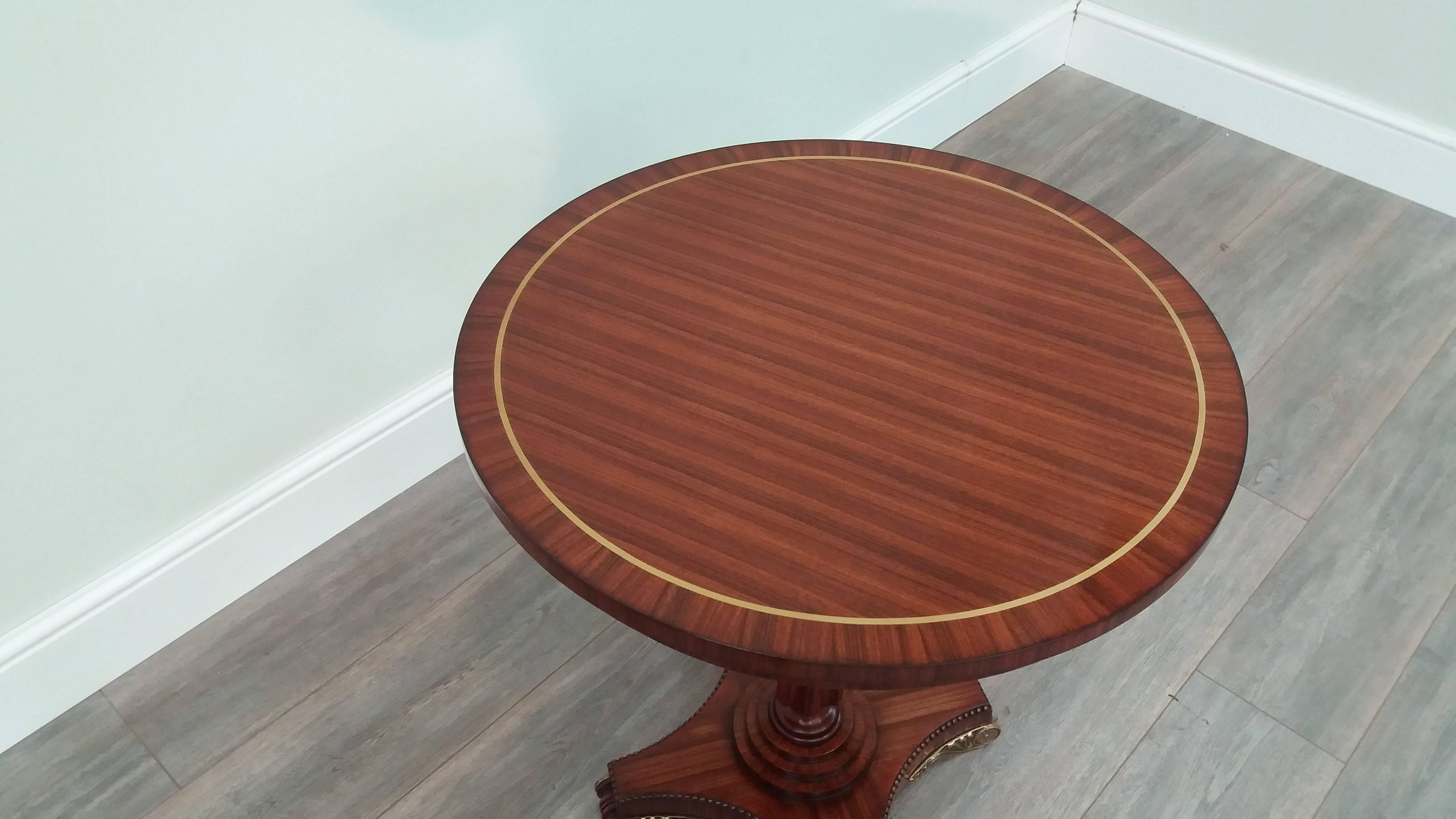 British Arthur Brett Regency Style Circular Occasional Table For Sale