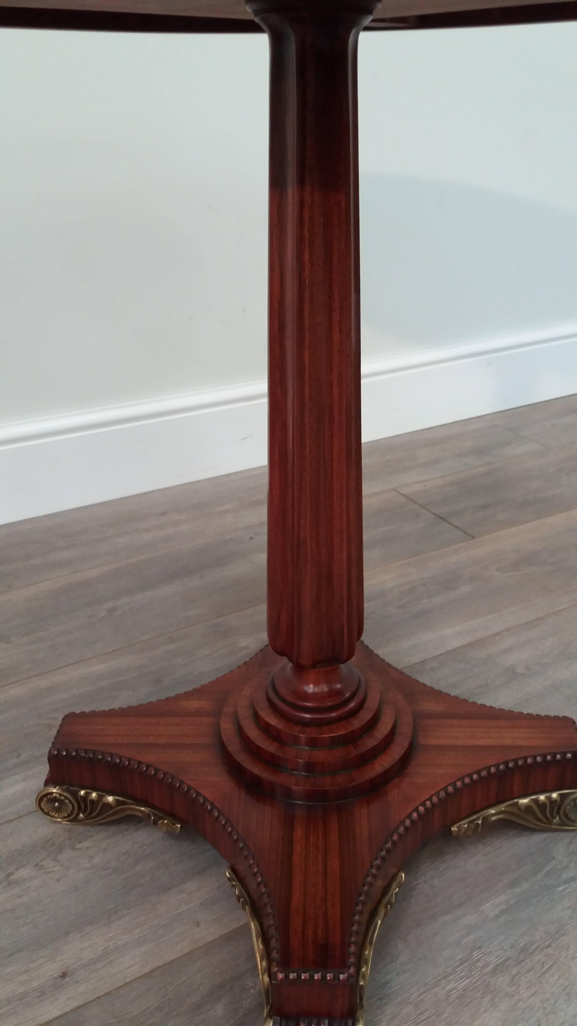 Inlay Arthur Brett Regency Style Circular Occasional Table For Sale